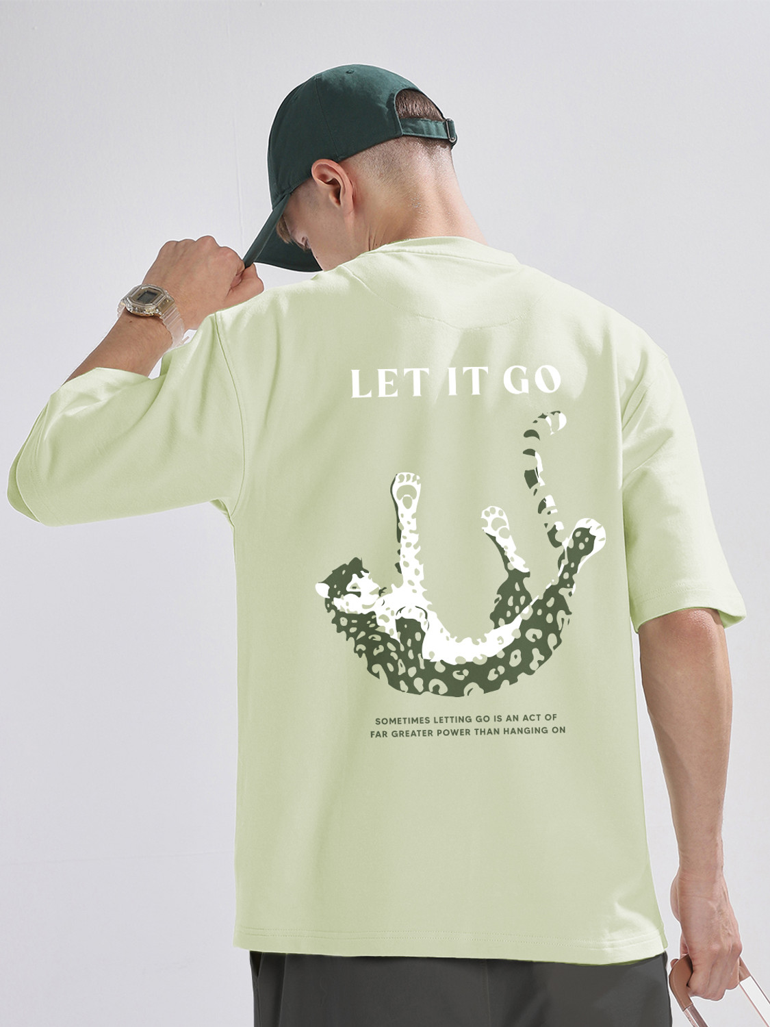 Image of NOBERO Men Graphic Print Crew Neck Pure Cotton Beige T-Shirt