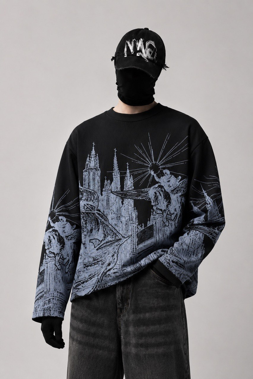Eddicted Men Black Polyester T-Shirt - Image 1