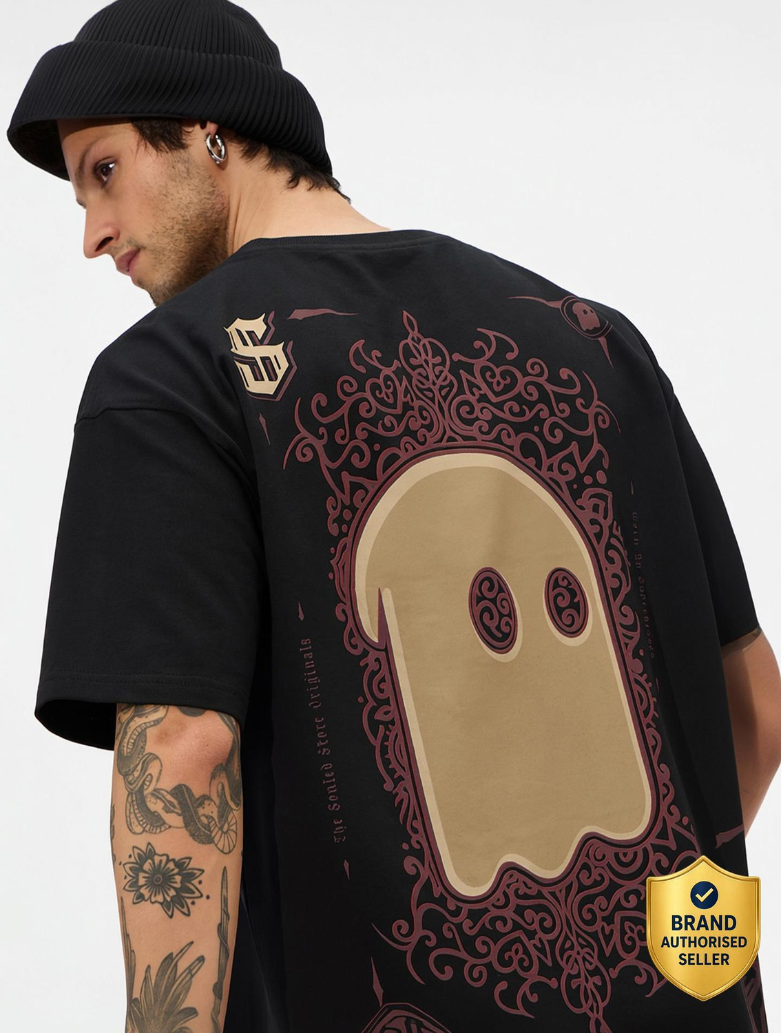 The Souled Store Men Black Round Neck T-Shirt - Image 6