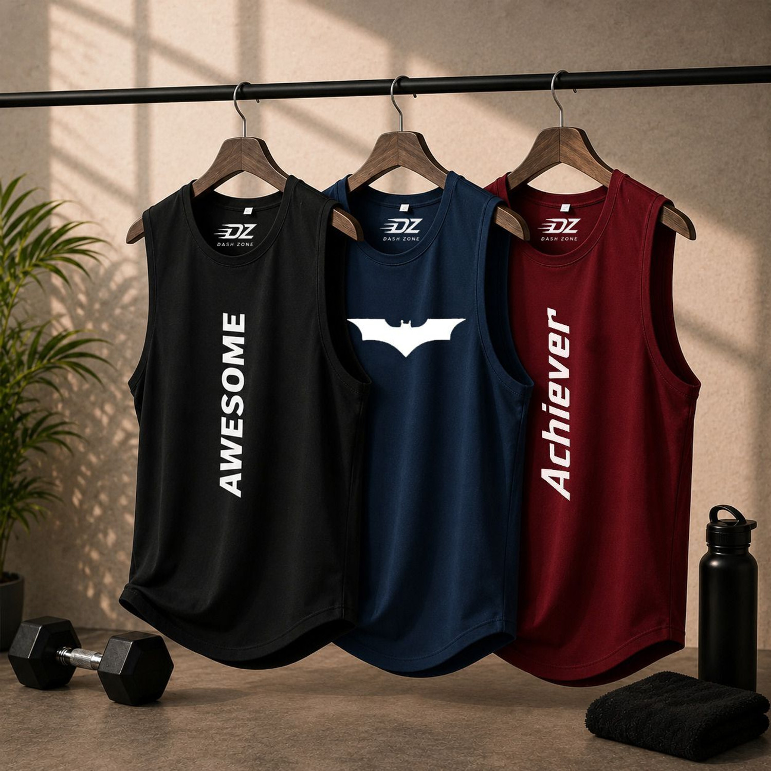 dashzone 3-Pack Men Multicolor Polyester T-Shirts - Image 1