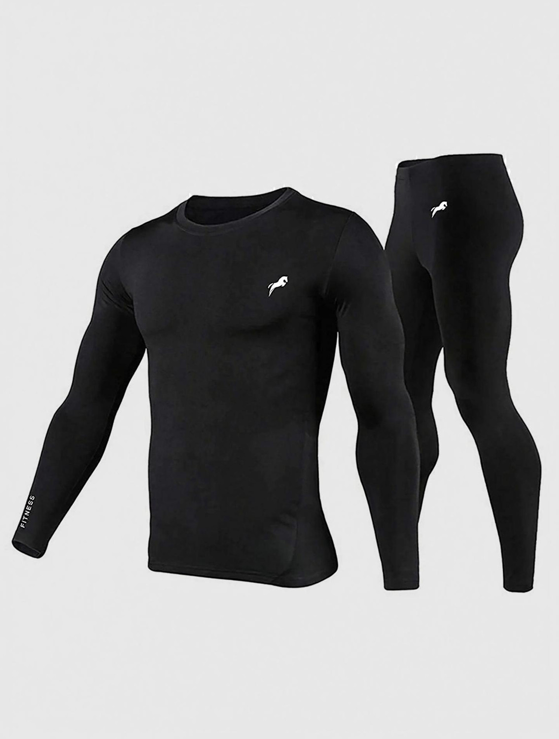 Image of Kyk Men Solid Round Neck Polyester Black T-Shirt
