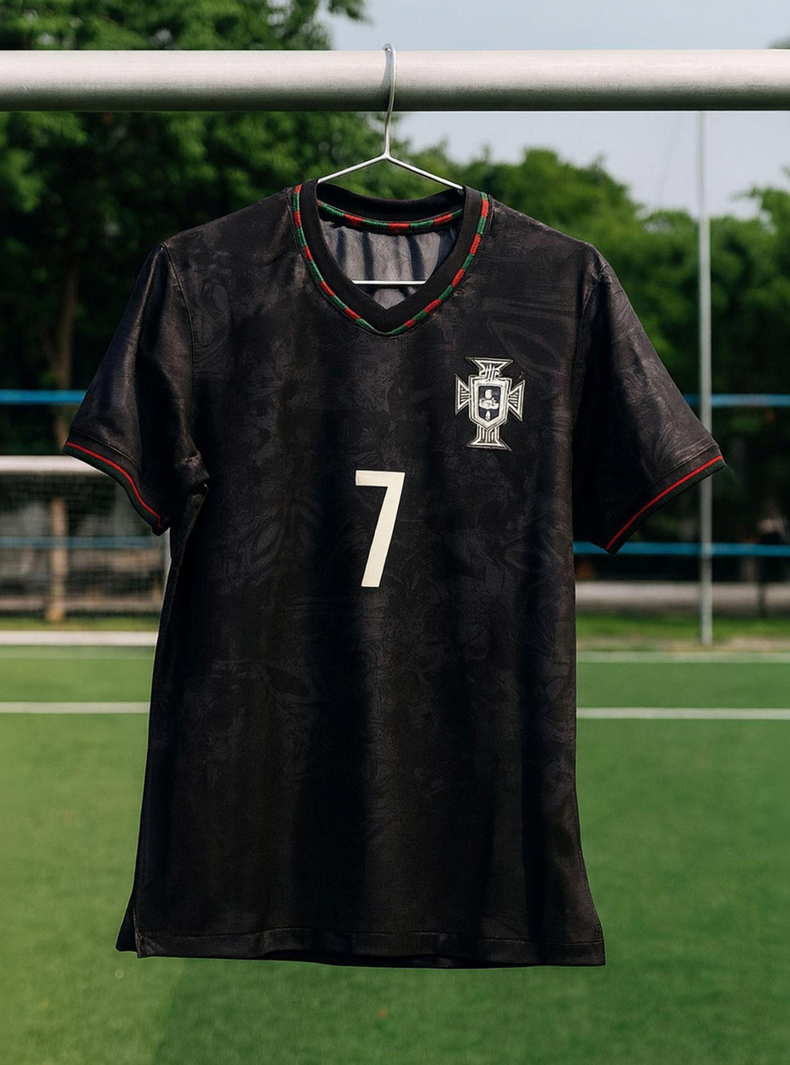 Image of BUGOAT Men Printed V Neck Polyester Black T-Shirt