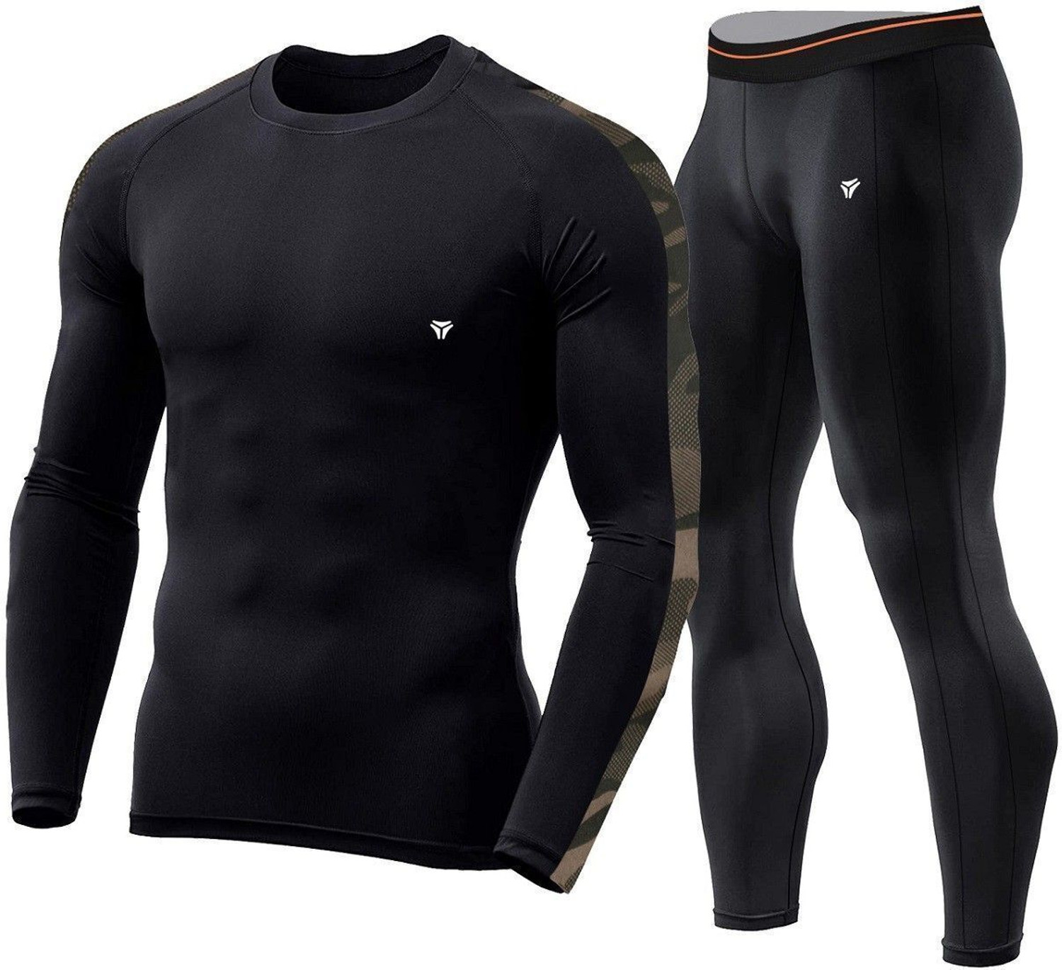 Image of Kyk Men Solid Round Neck Polyester Black T-Shirt