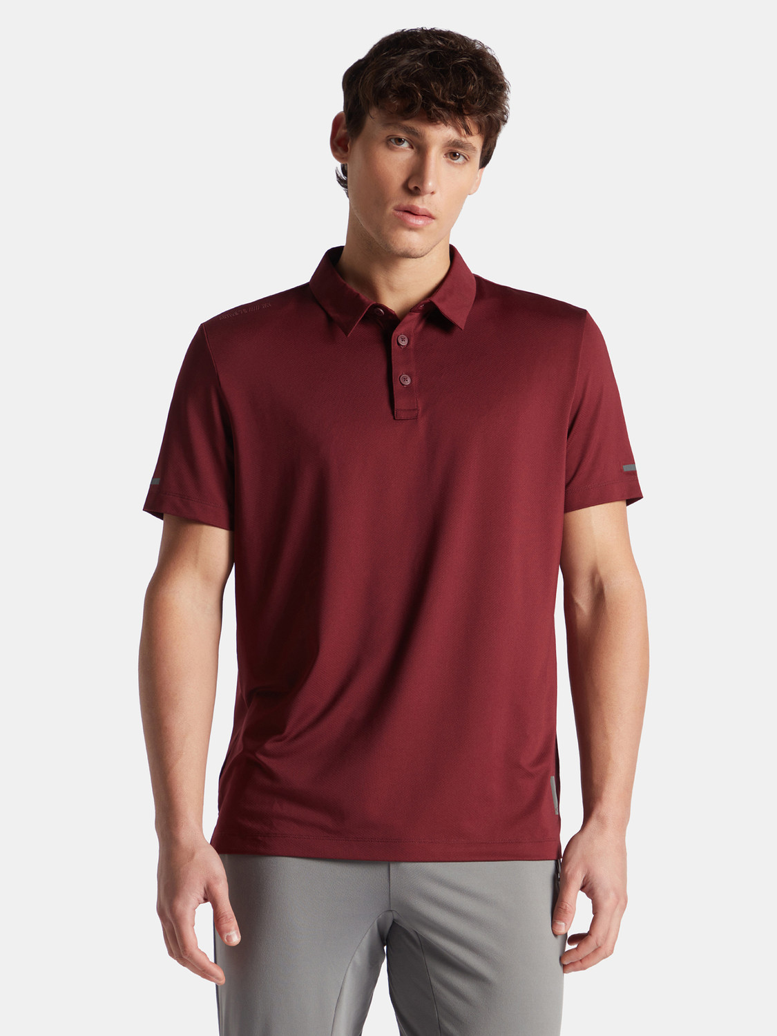 Image of PUMA DC Authentic Jersey 2024 Men Printed V Neck Polyester Red T-Shirt