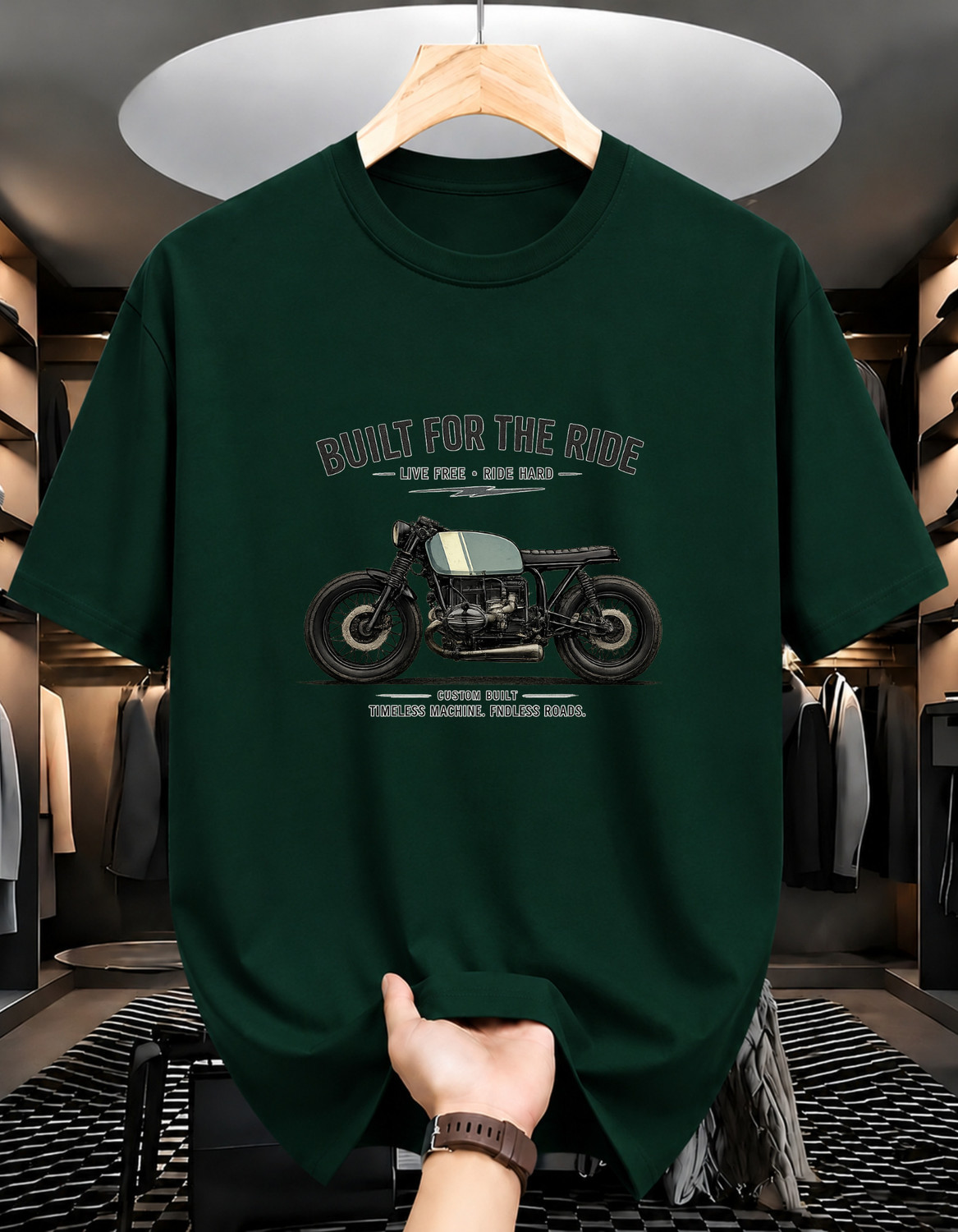 Image of Magneto Men Solid Polo Neck Pure Cotton Green T-Shirt