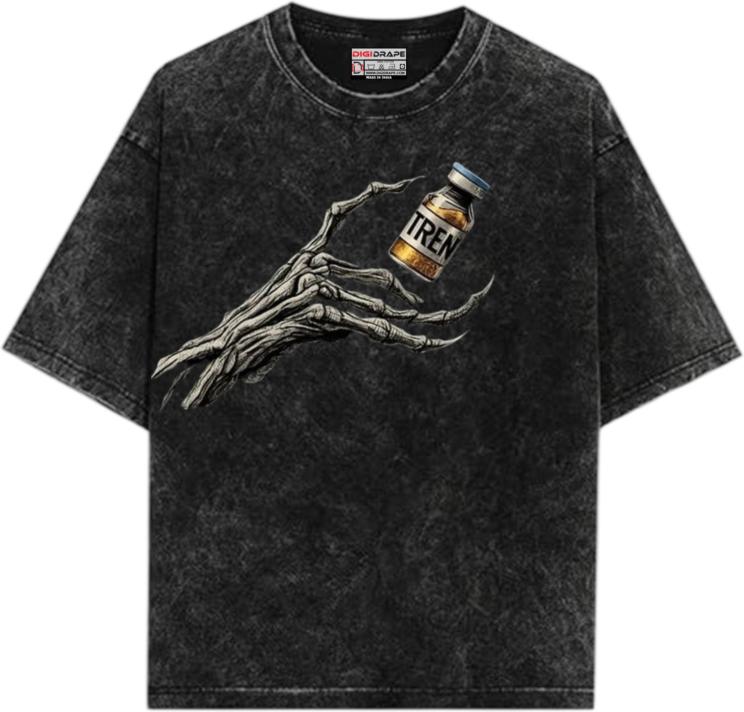 DIGI DRAPE Black Men Round Neck T-Shirt - Image 6
