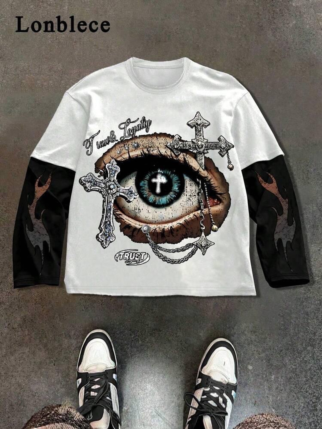 Eddicted Graphic Print Men White T-Shirt - Image 2