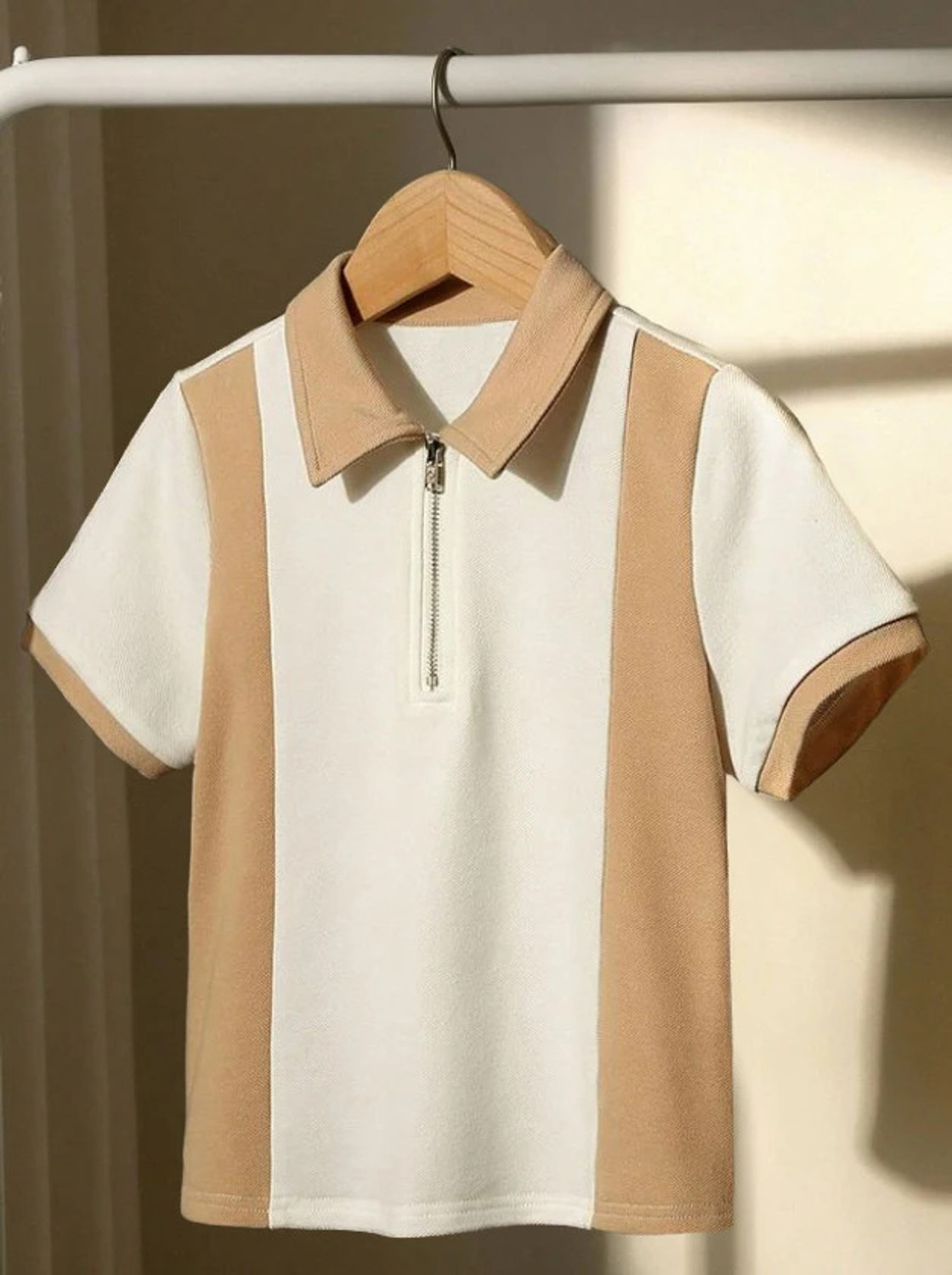Try Colorblock Men Polo Neck White T-Shirt - Image 6