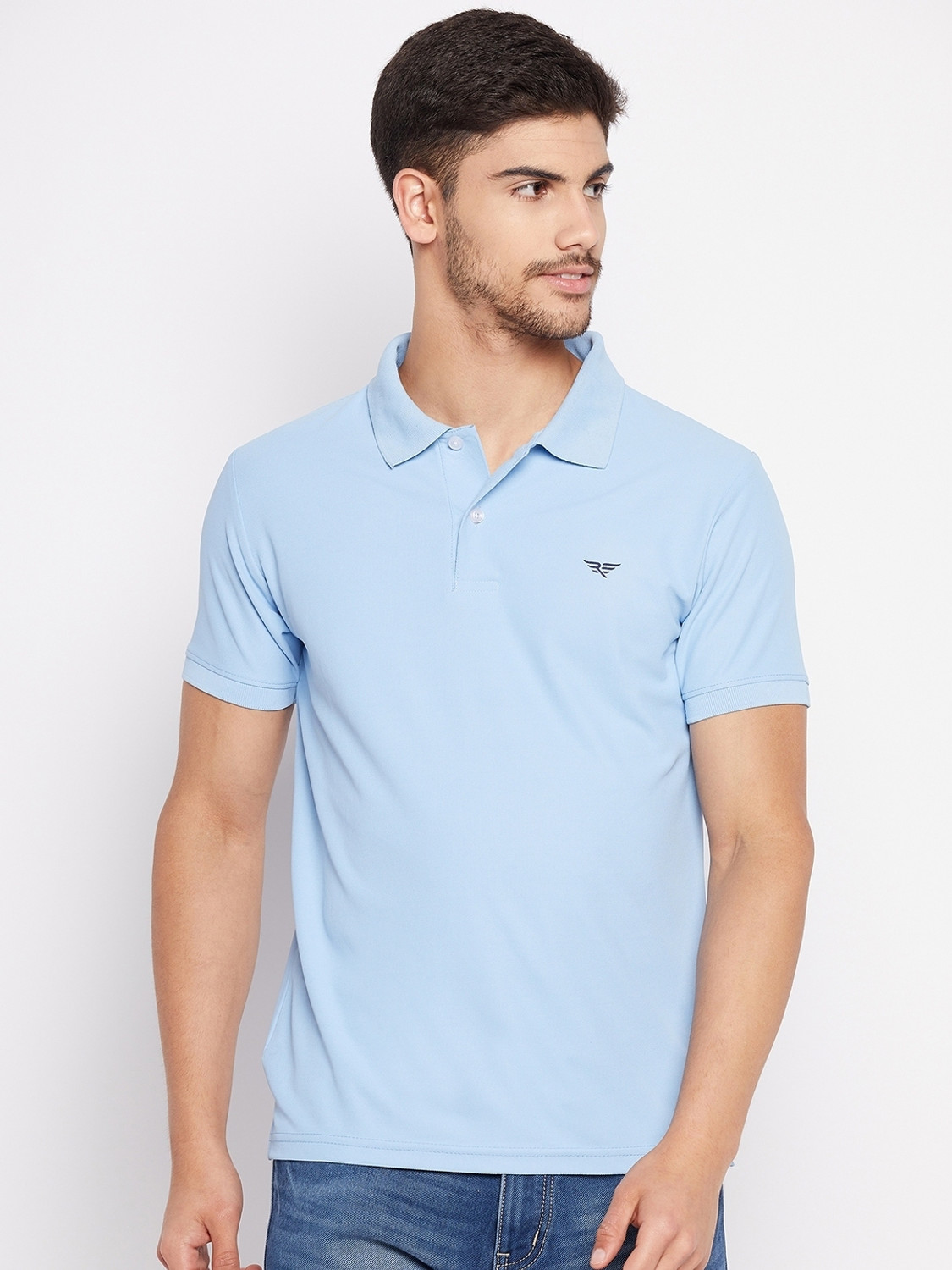 Image of Kook N Keech Men Solid Round Neck Pure Cotton Brown T-Shirt