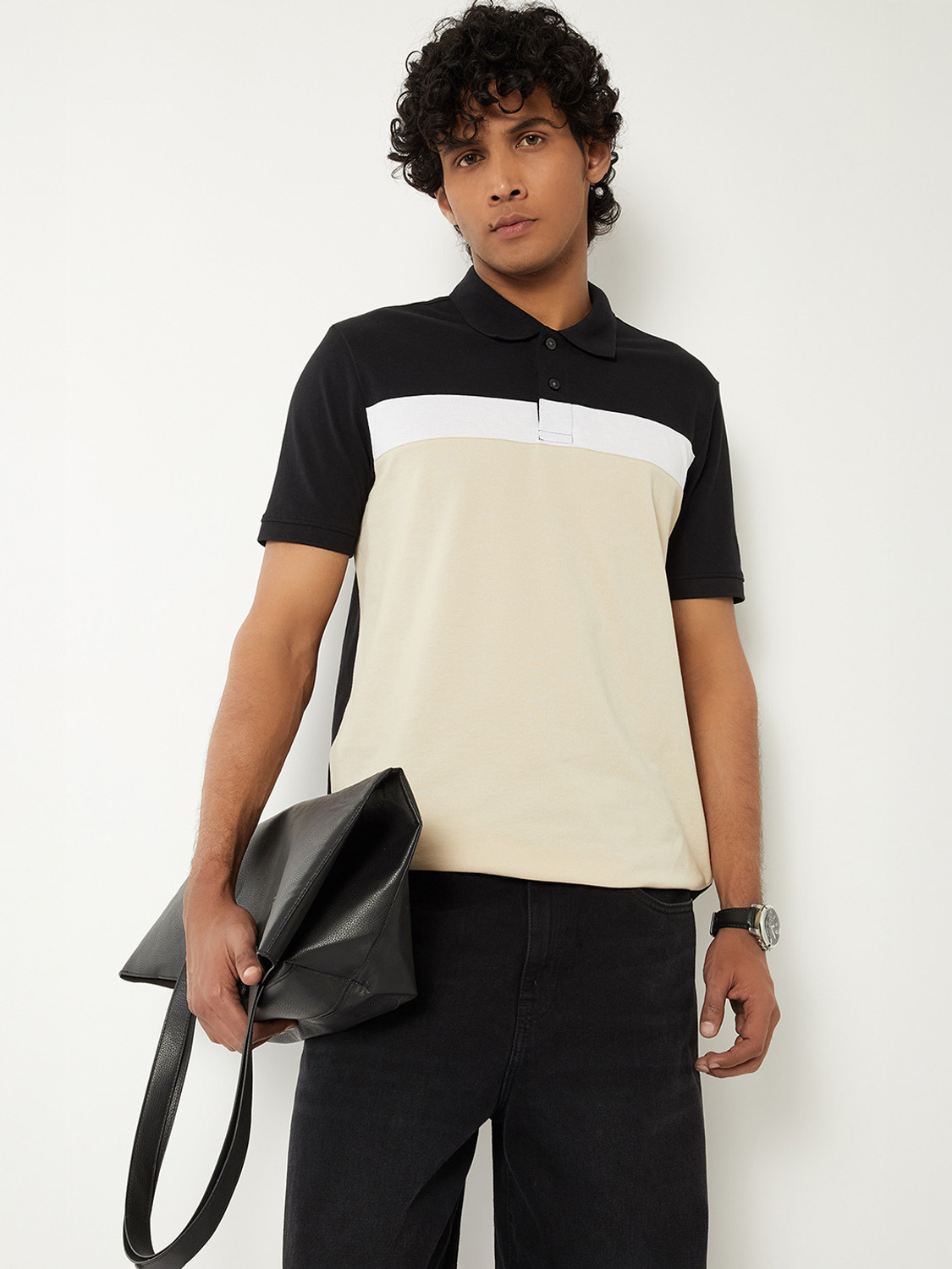 Image of Raj fashion Men Solid Polo Neck Reversible Cotton Blend Dark Green T-Shirt