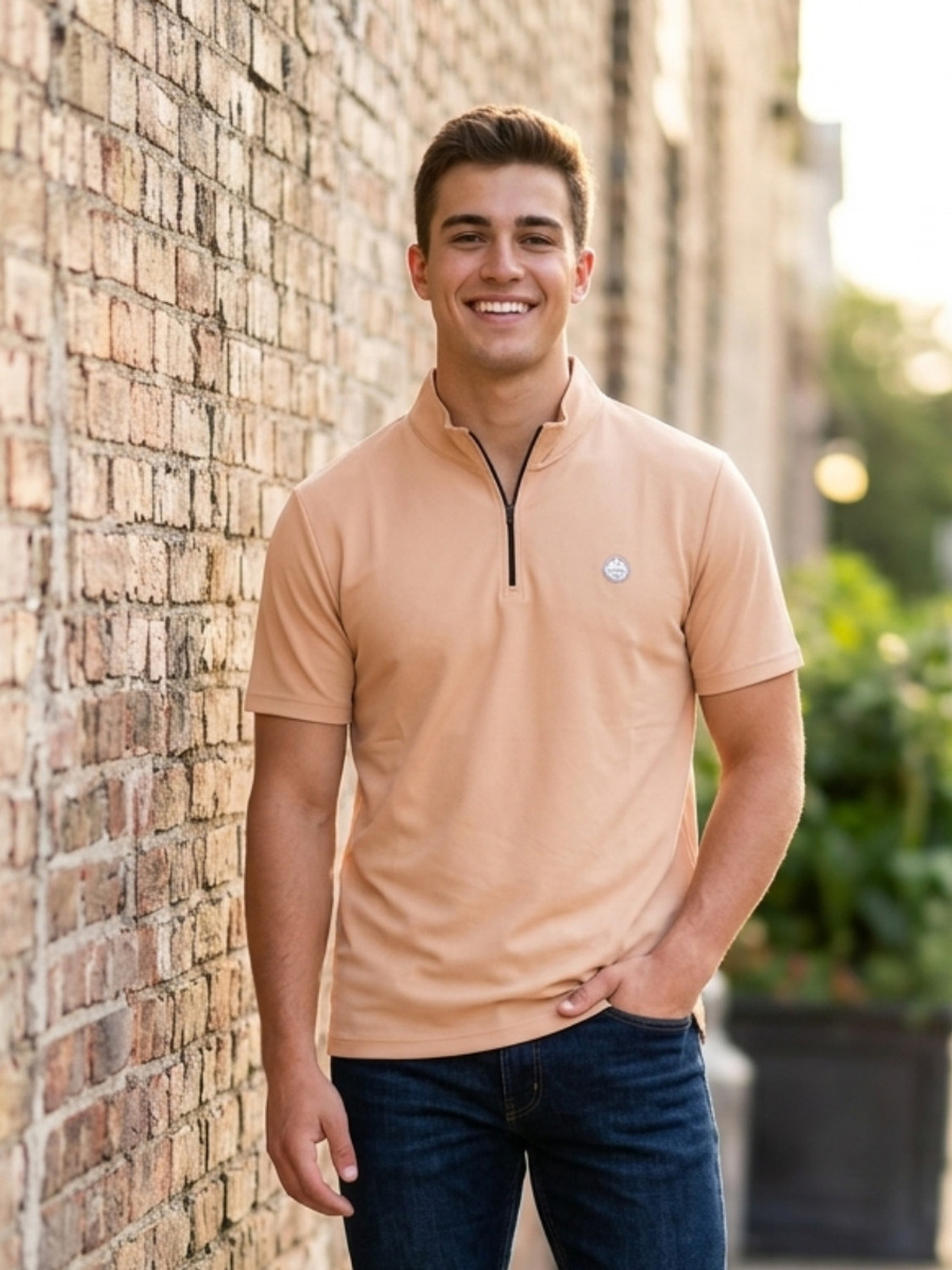 Image of Adrenex Men Solid Round Neck Polyester White T-Shirt