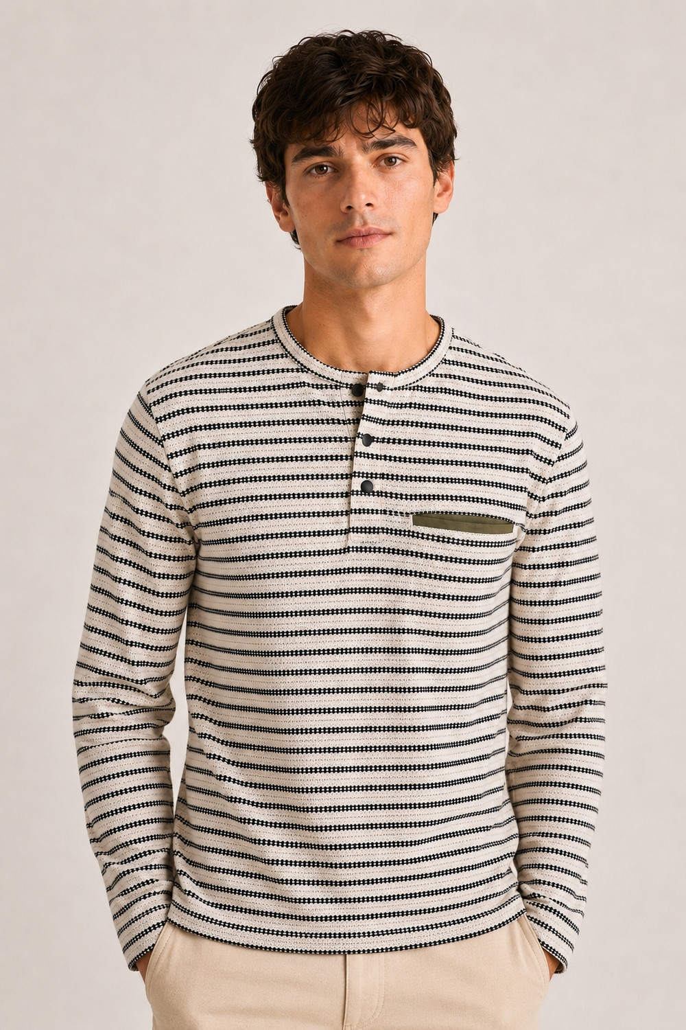 Image of Oneway Men Full Sleeve Solid Sweatshirt