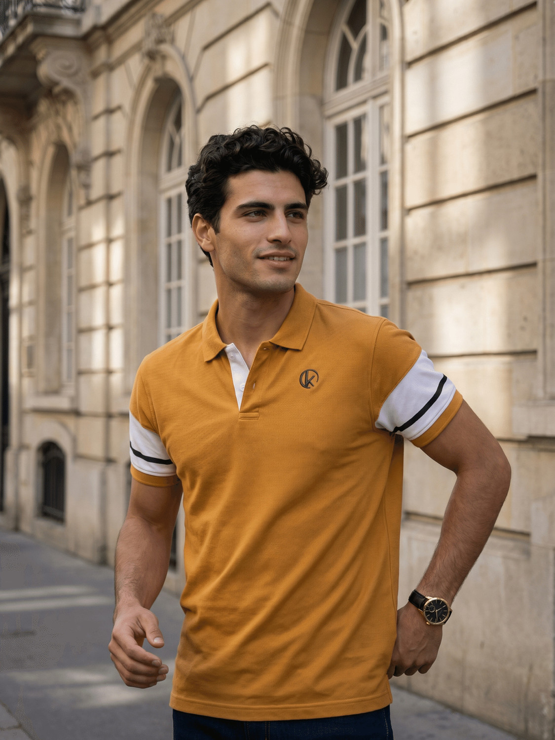 Image of Force NXT Pack of 2 Super Combed Cotton Men Solid Round Neck Pure Cotton Dark Blue, Yellow T-Shirt