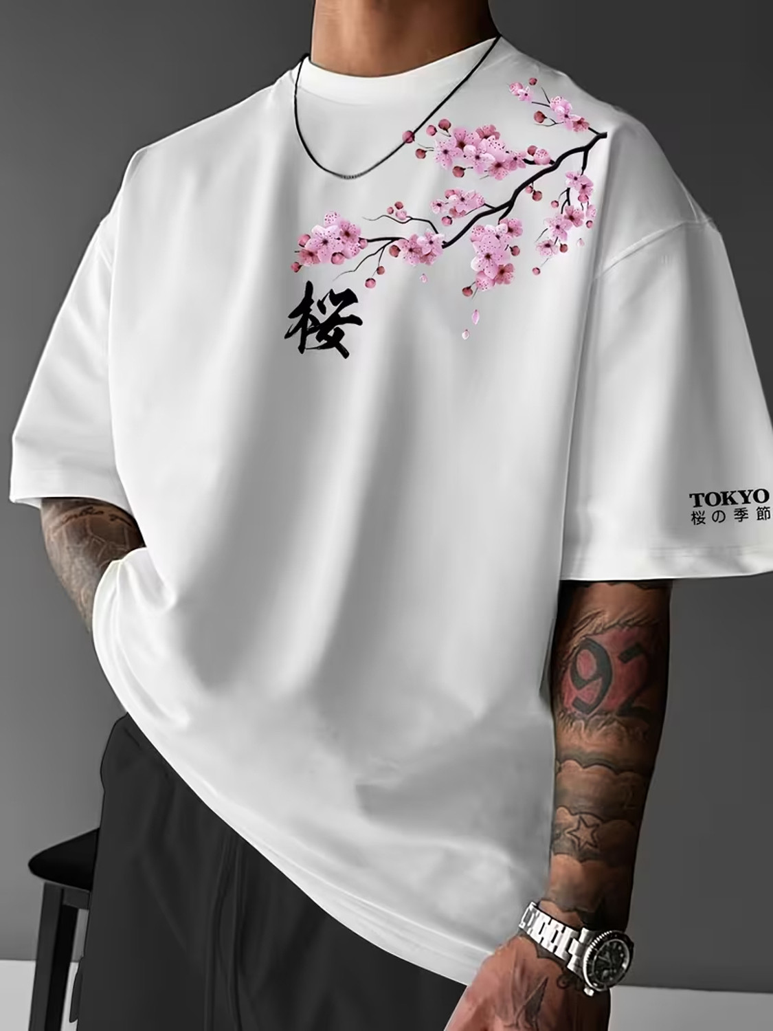 Om Ji Fassion Men White Cotton Blend T-Shirt - Image 1