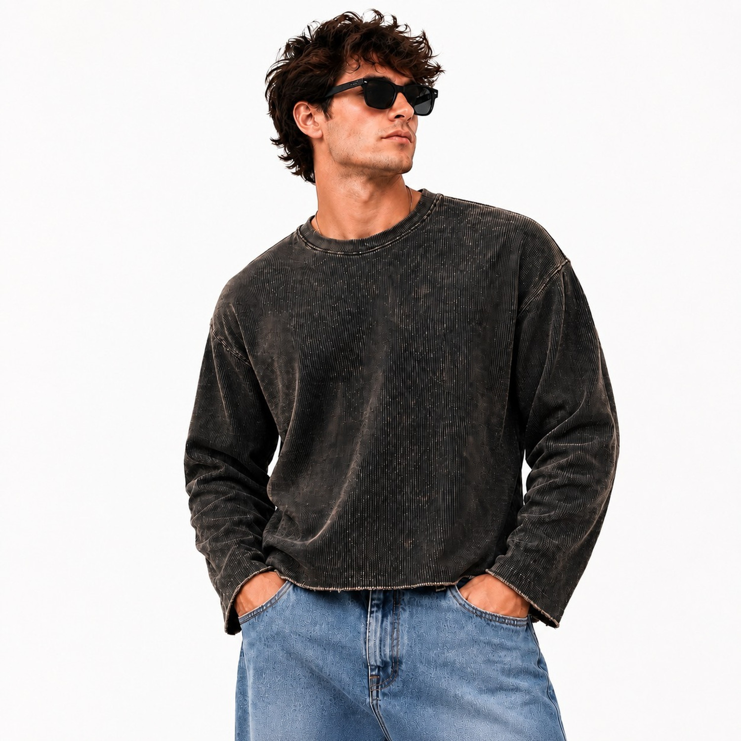 VG SPORT Men Black Cotton Blend T-Shirt - Image 1