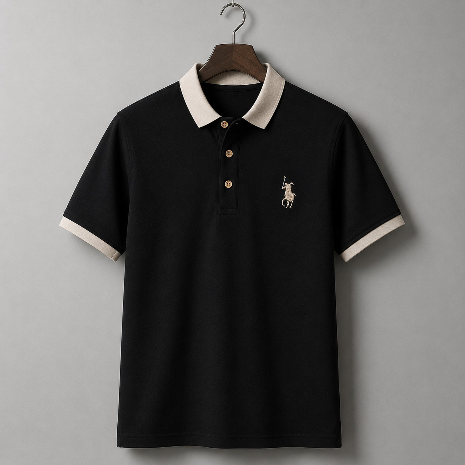 TAILORSTITCH Men Short Sleeve Embroidered Sweatshirt - Image 5