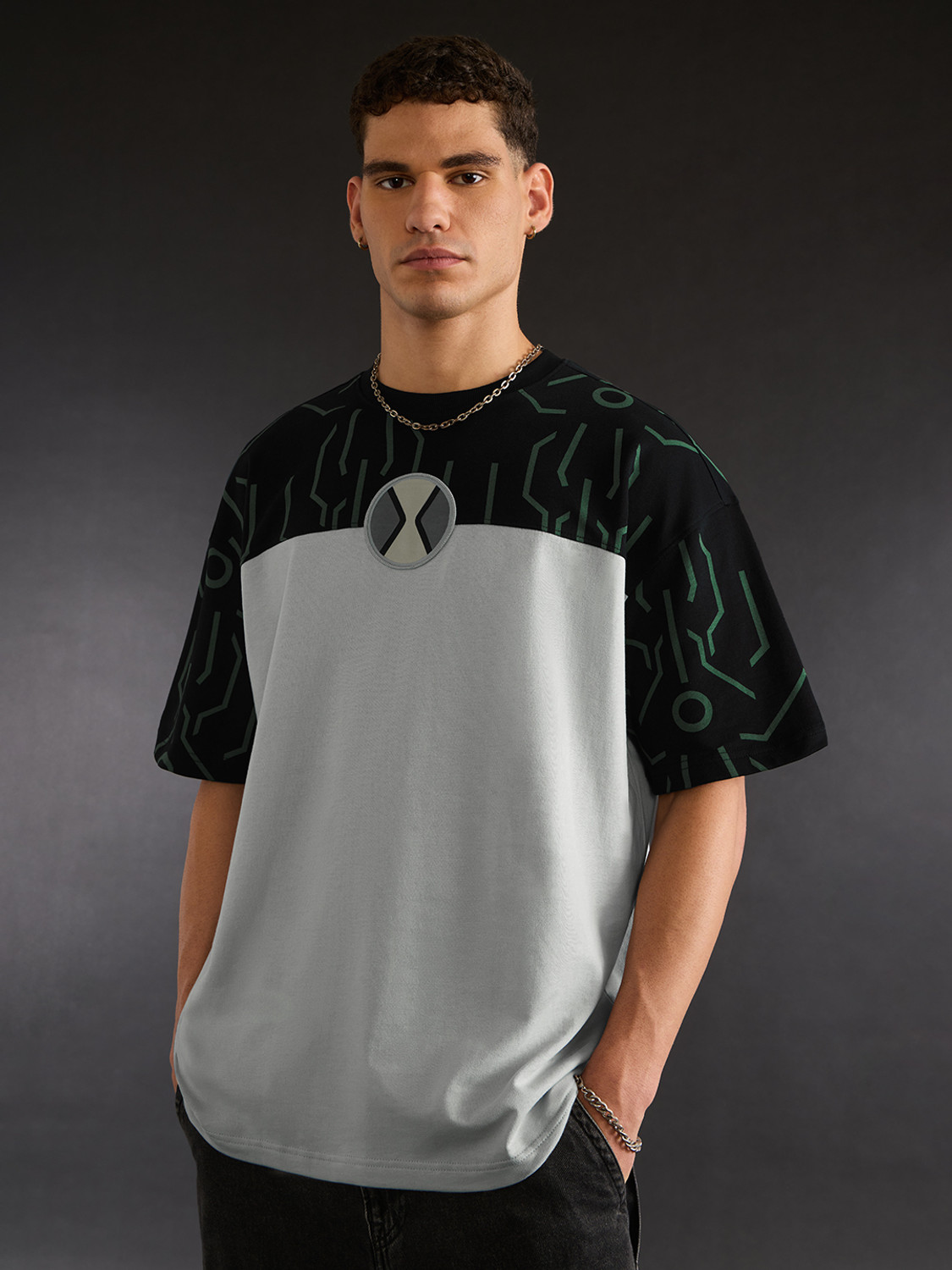 Image of AOOSH Men Superhero, Solid Polo Neck Cotton Blend Beige T-Shirt