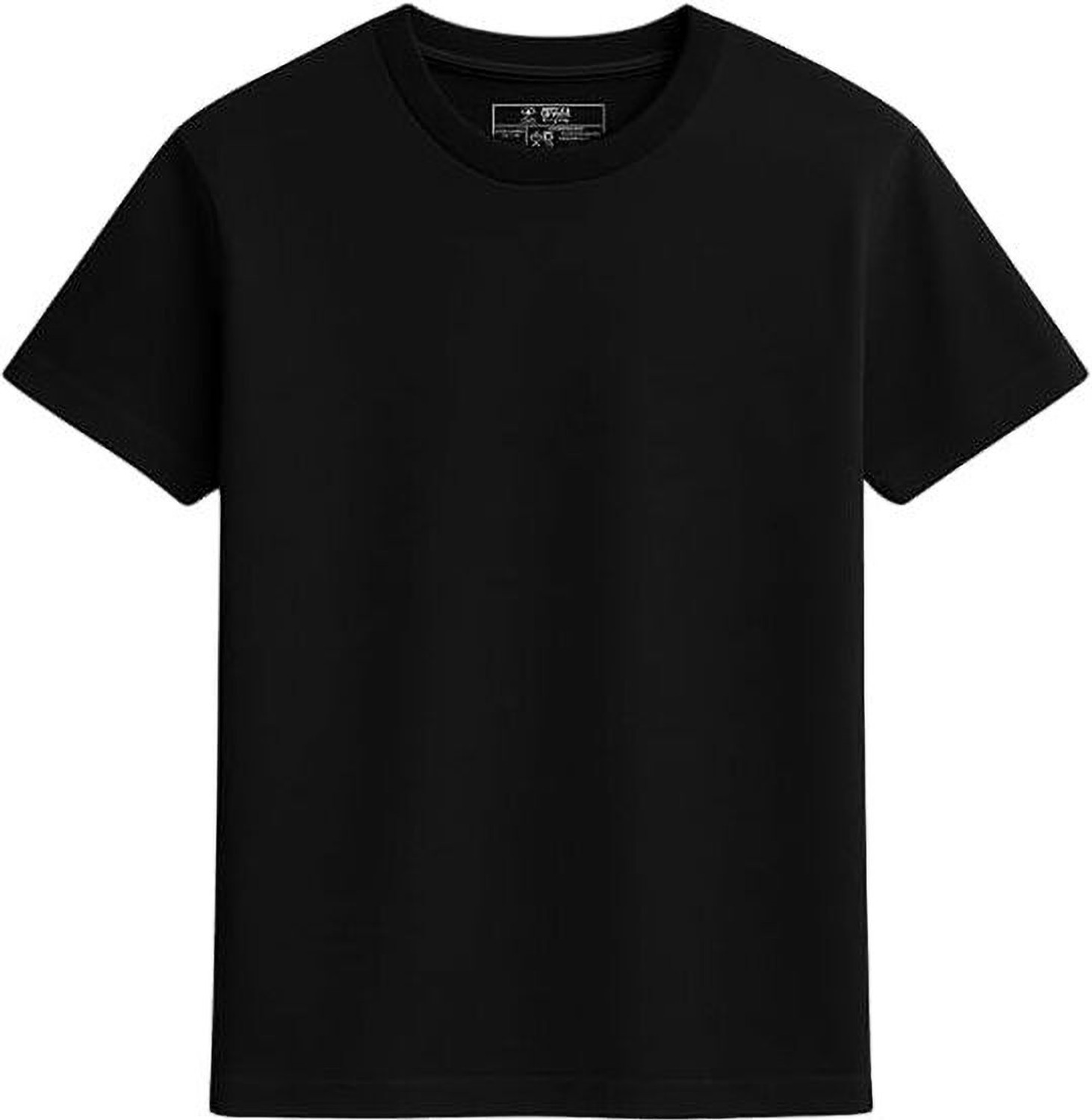 VTZ Men Black Cotton Blend T-Shirt - Image 1