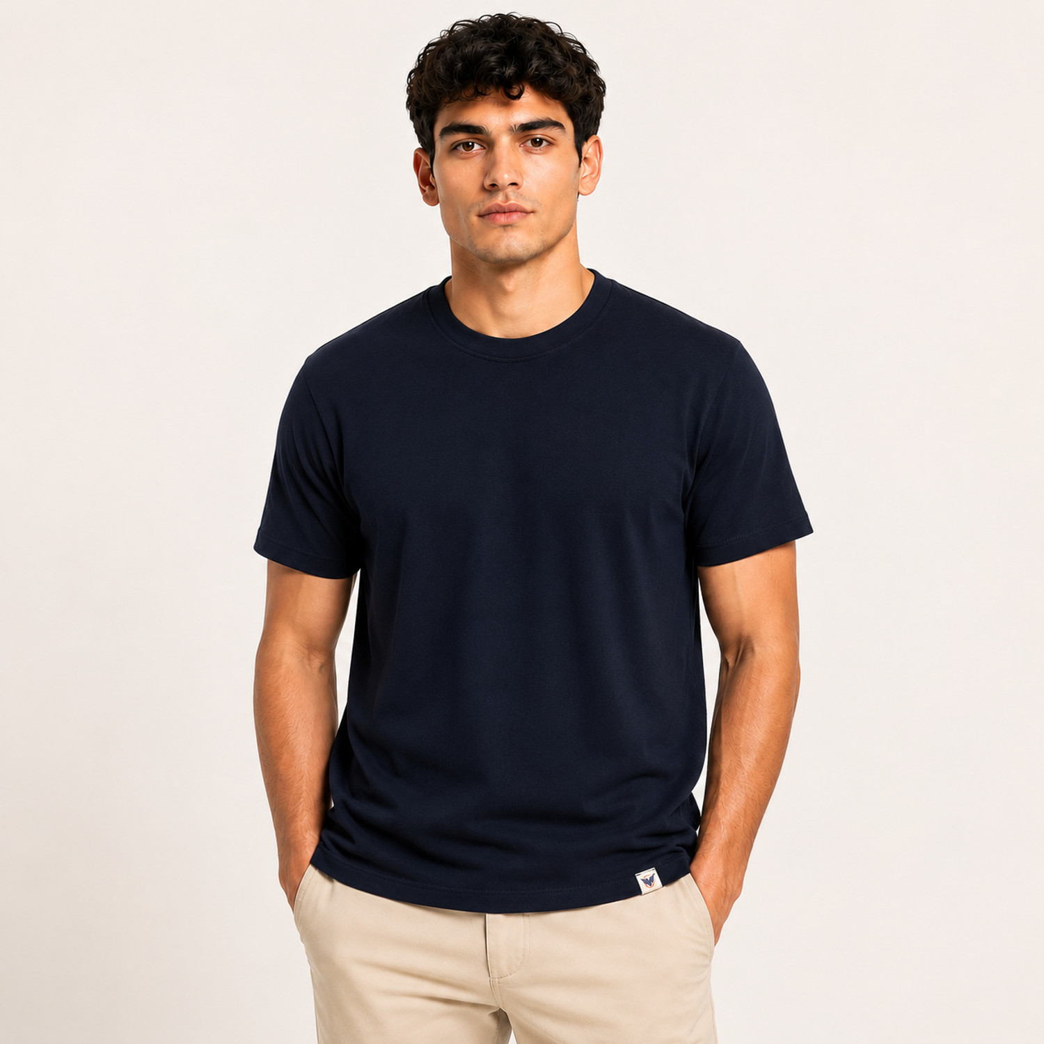 Image of Styloketh Men Solid Round Neck Polyester Maroon, Black T-Shirt