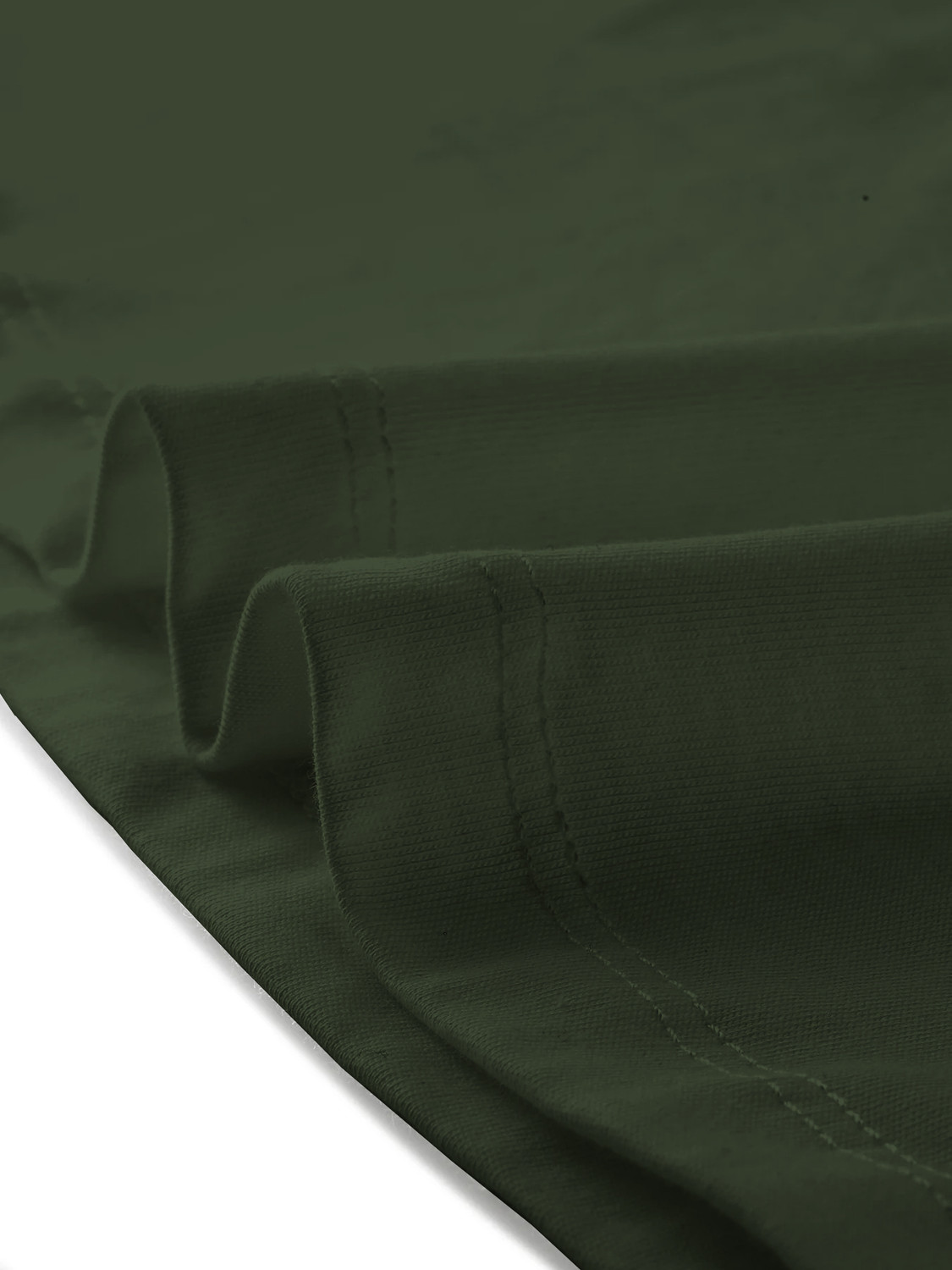 Image of TRIPR Men Solid Mandarin Collar Cotton Blend Green T-Shirt
