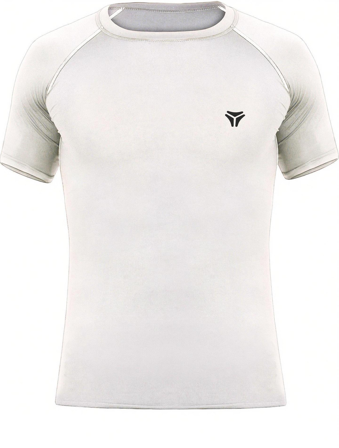 Image of Kyk Men Solid Round Neck Nylon Black T-Shirt