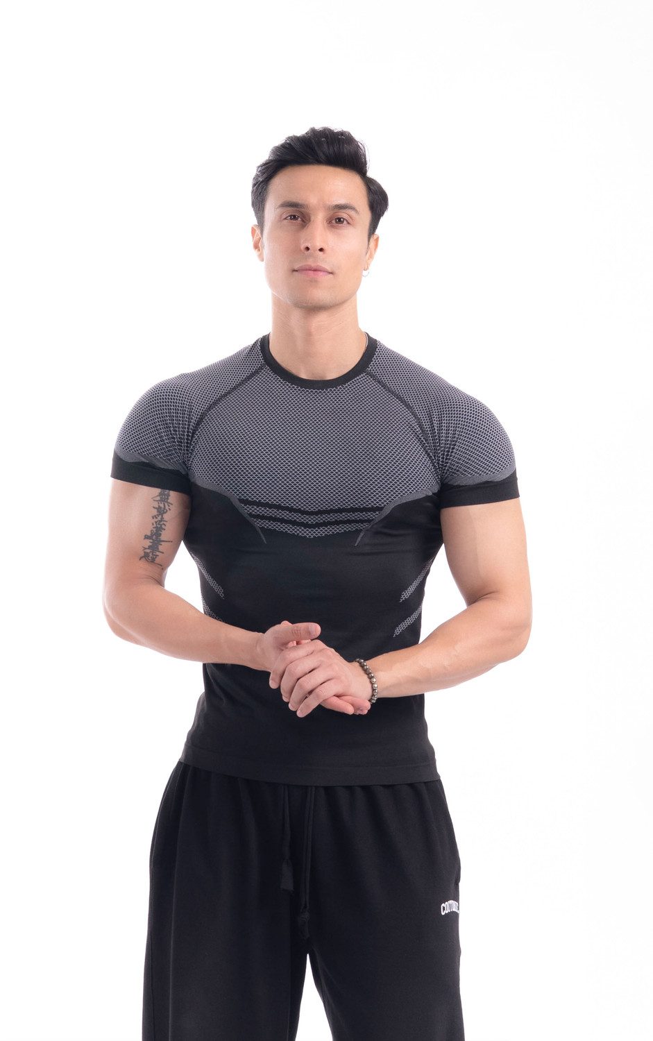 COITONIC Men Black, Grey T-Shirt - Image 6