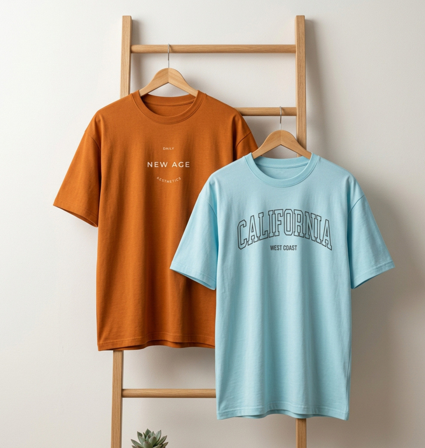 Image of FLYIND VOGUE OUTFIT Men Printed Round Neck Cotton Blend White, Brown T-Shirt