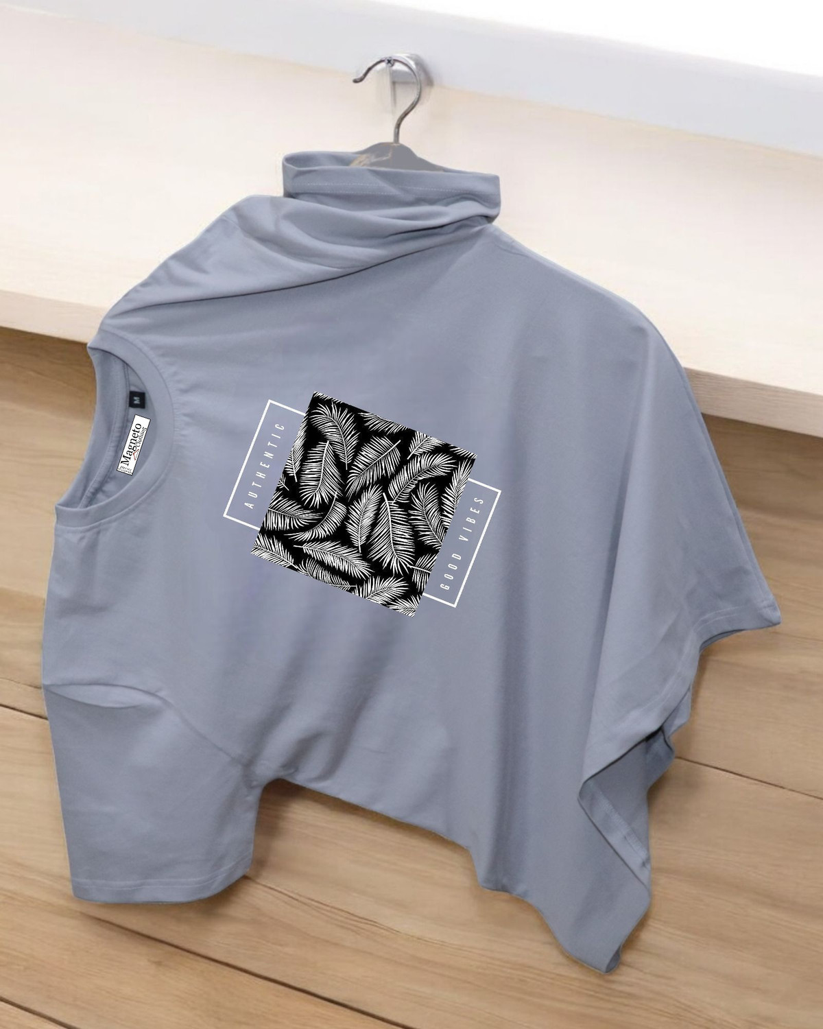 Image of LAVRON Pack of 2 Men Solid Crew Neck Cotton Blend Black, Grey T-Shirt