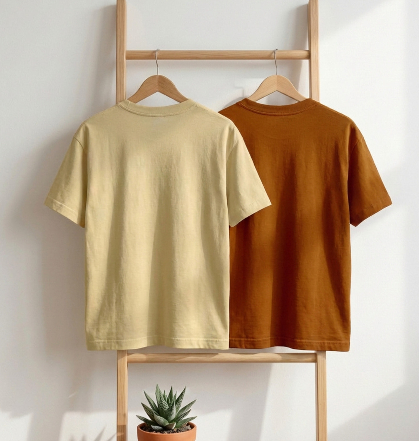 Image of FLYIND VOGUE OUTFIT Men Printed Round Neck Cotton Blend Beige, Brown T-Shirt