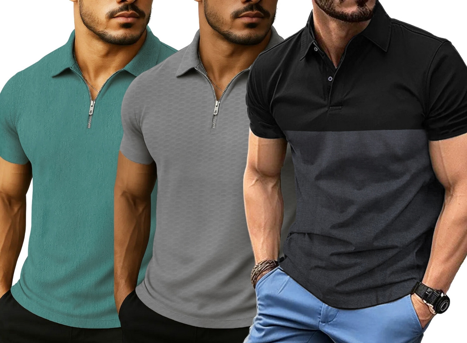 Image of TRIPR Men Solid Mandarin Collar Cotton Blend Maroon T-Shirt