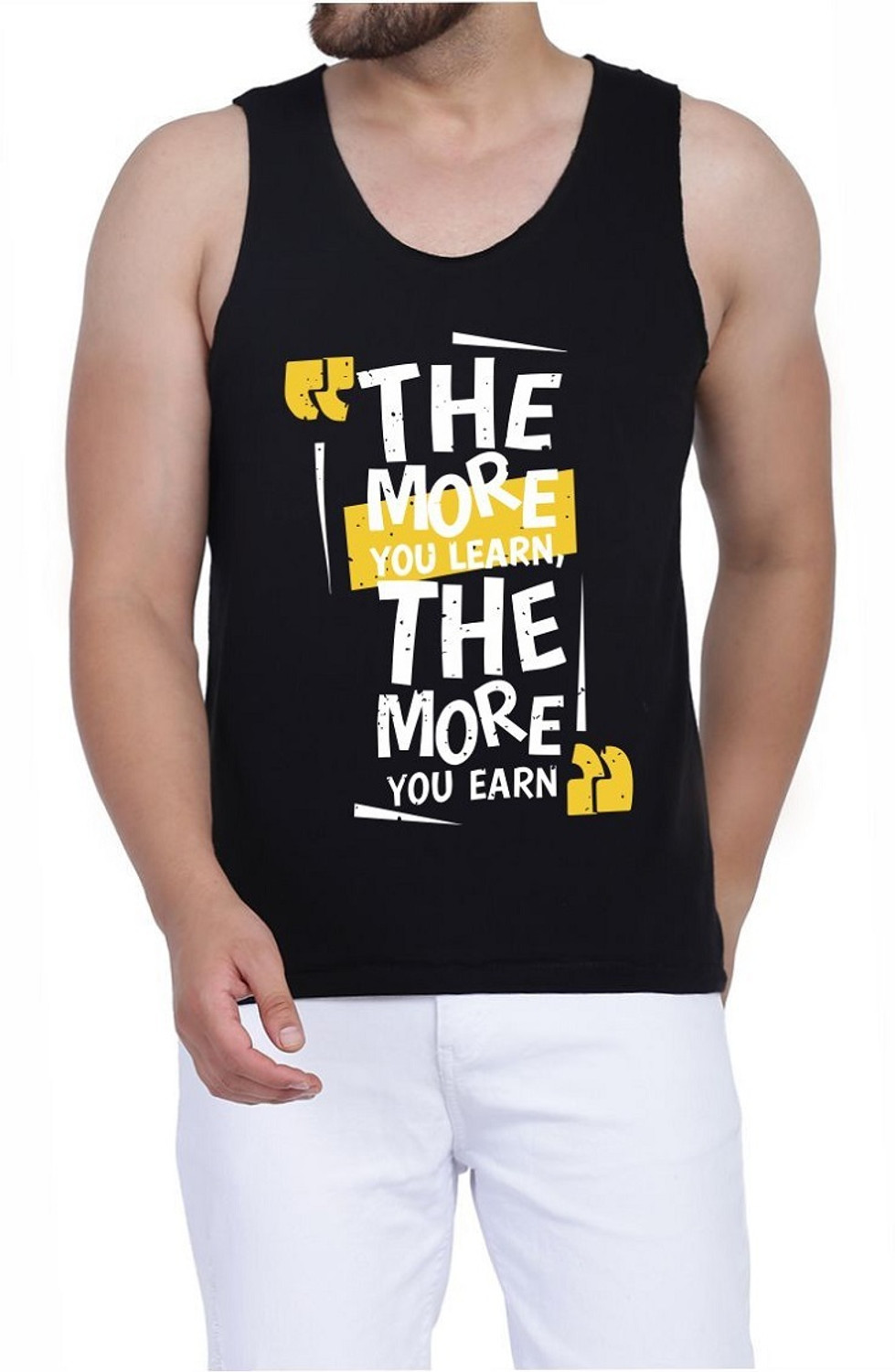Restore Men Typography Round Neck Cotton Blend Black T-Shirt - Image 1