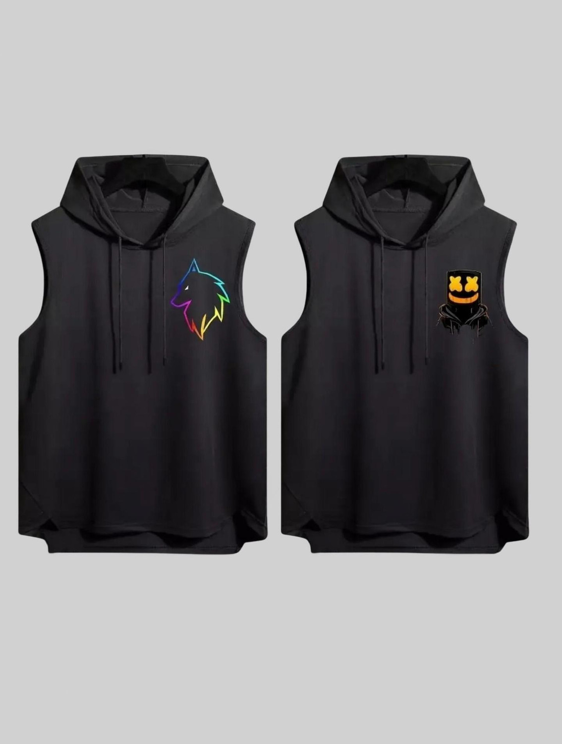 Image of TOM TEES Men Graphic Print Round Neck Pure Cotton Black T-Shirt