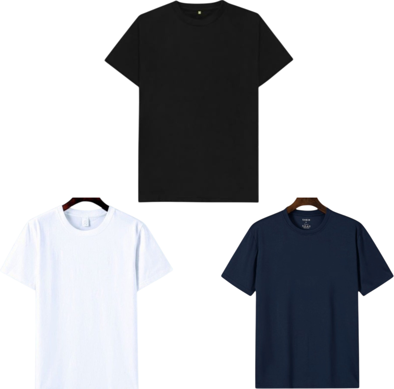 Image of lalita creation Pack of 4 Men Solid Round Neck Polyester Silver, Grey, White, Black T-Shirt