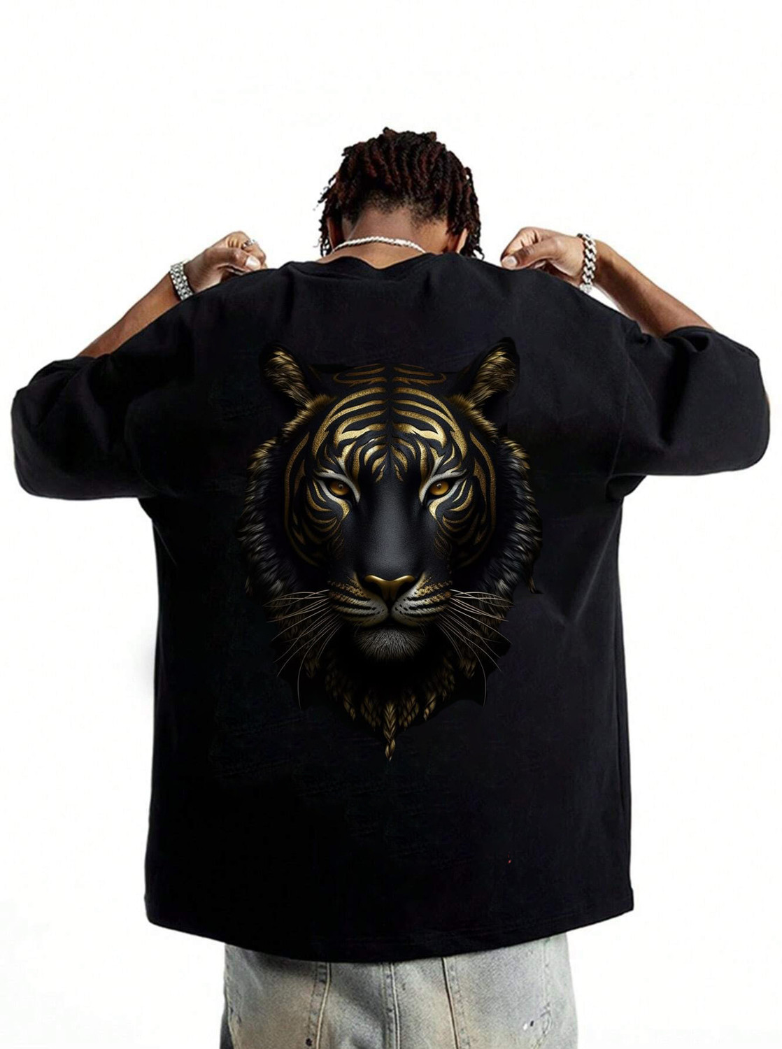 Image of TUN TUN CLOTHINGS Men Printed Round Neck Pure Cotton Multicolor T-Shirt