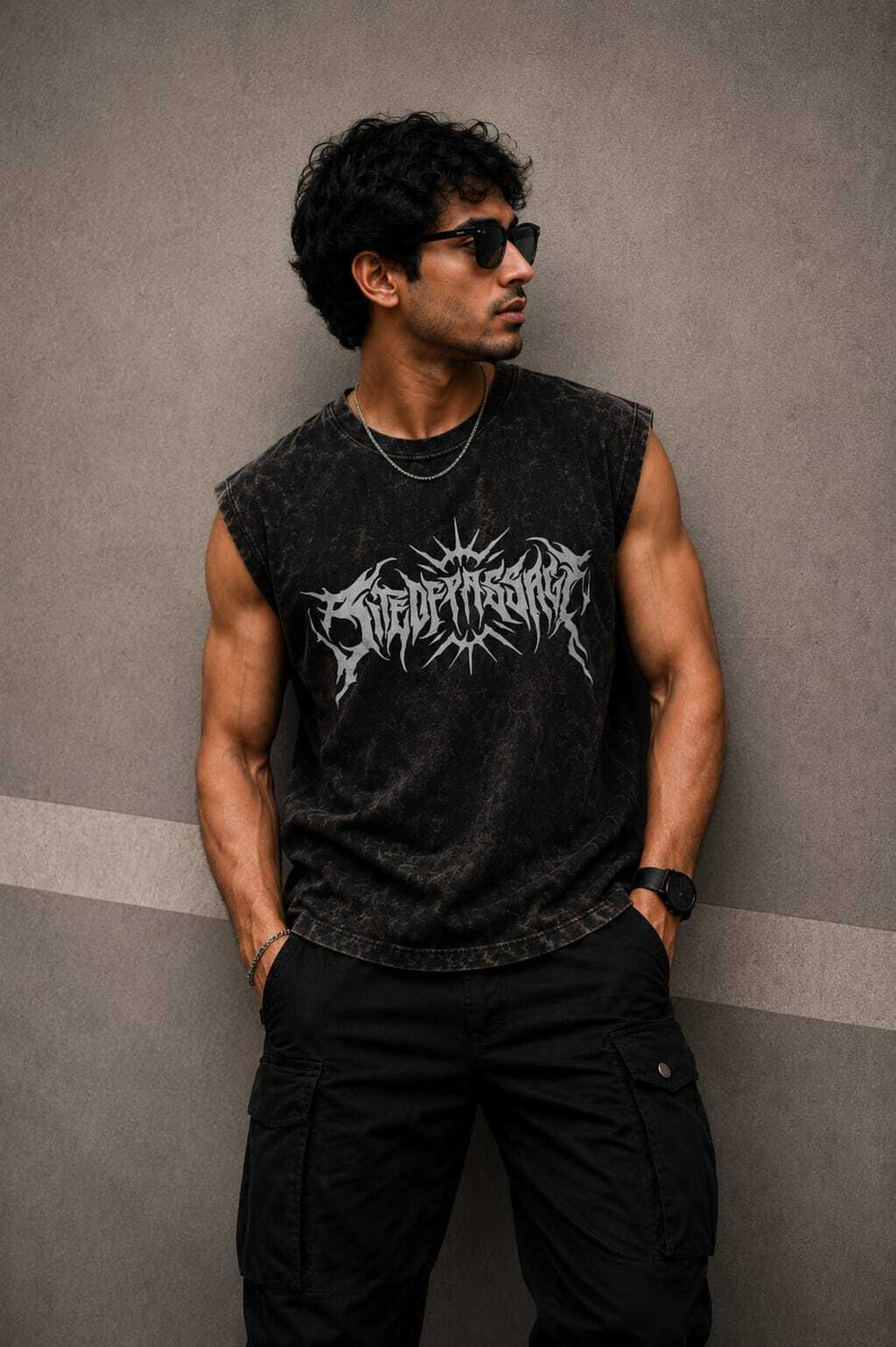vukka Black Men Round Neck T-Shirt - Image 3