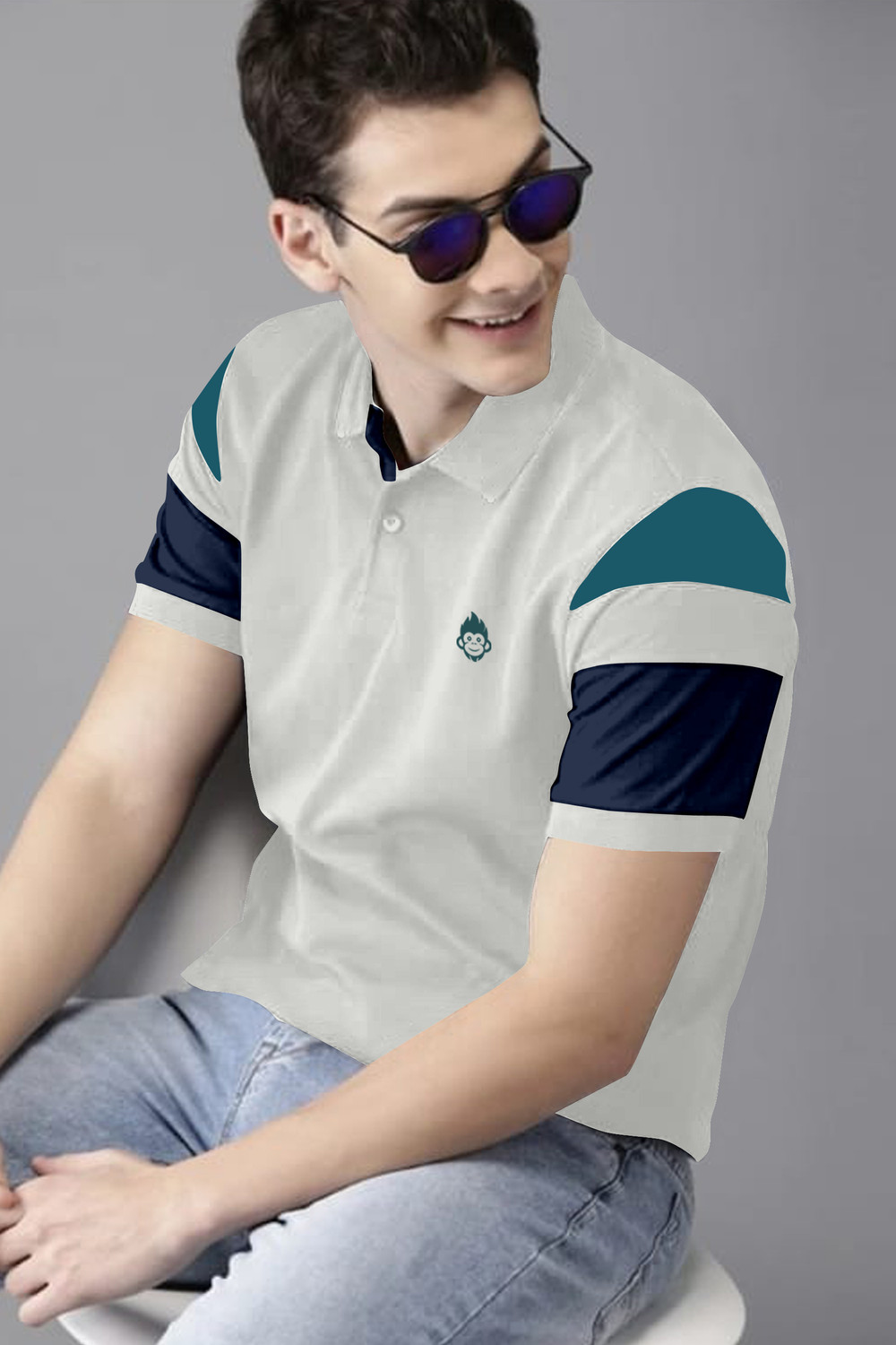 KRIPLA Men Polo Neck Light Green T-Shirt - Image 4