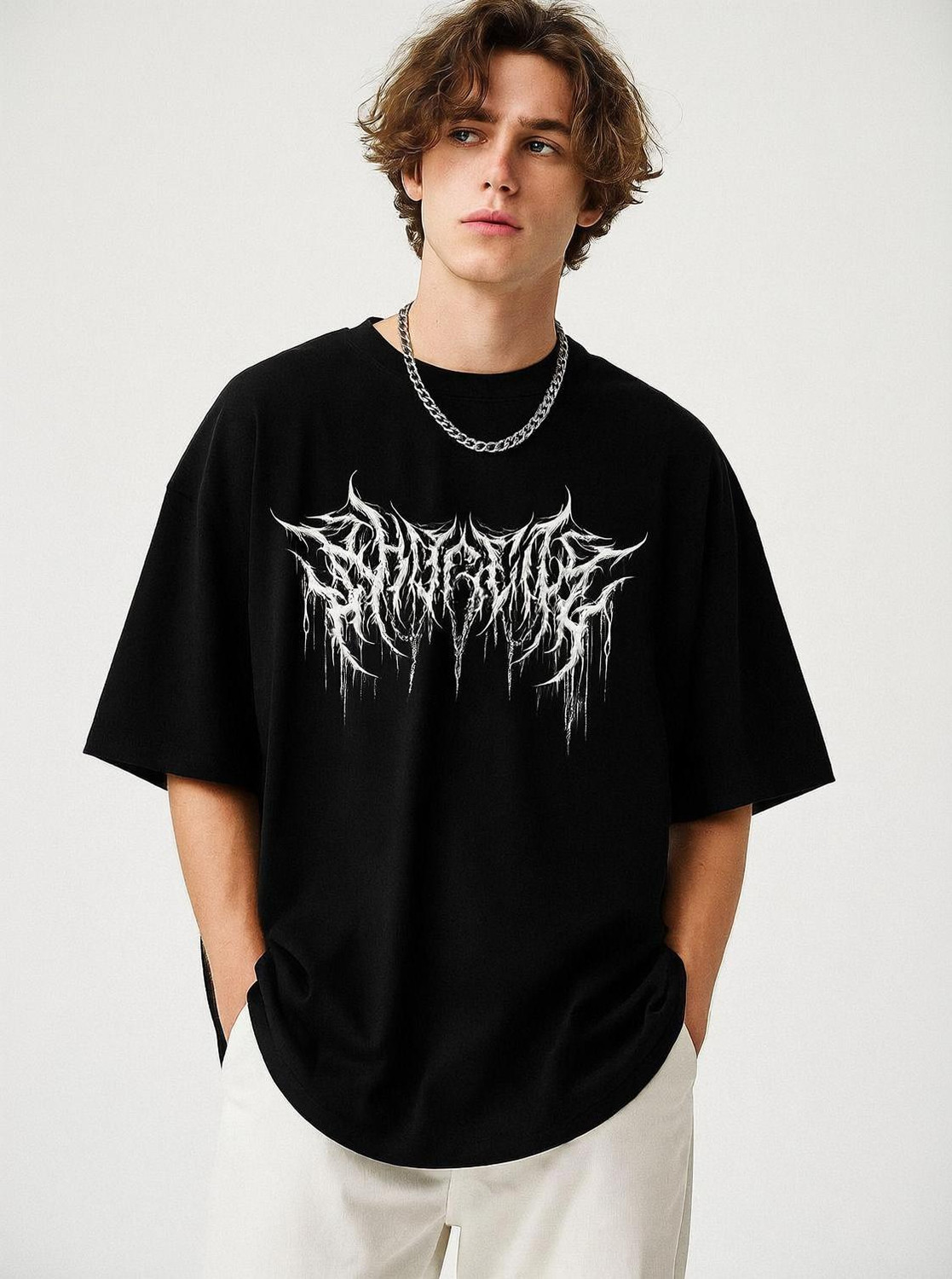 Image of Dialga Men Graphic Print Round Neck Pure Cotton Black T-Shirt