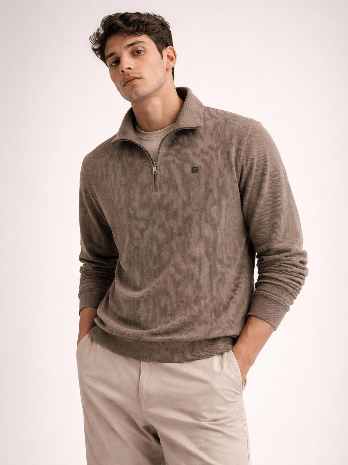 Image of Raj fashion Men Solid Polo Neck Reversible Cotton Blend Dark Green T-Shirt