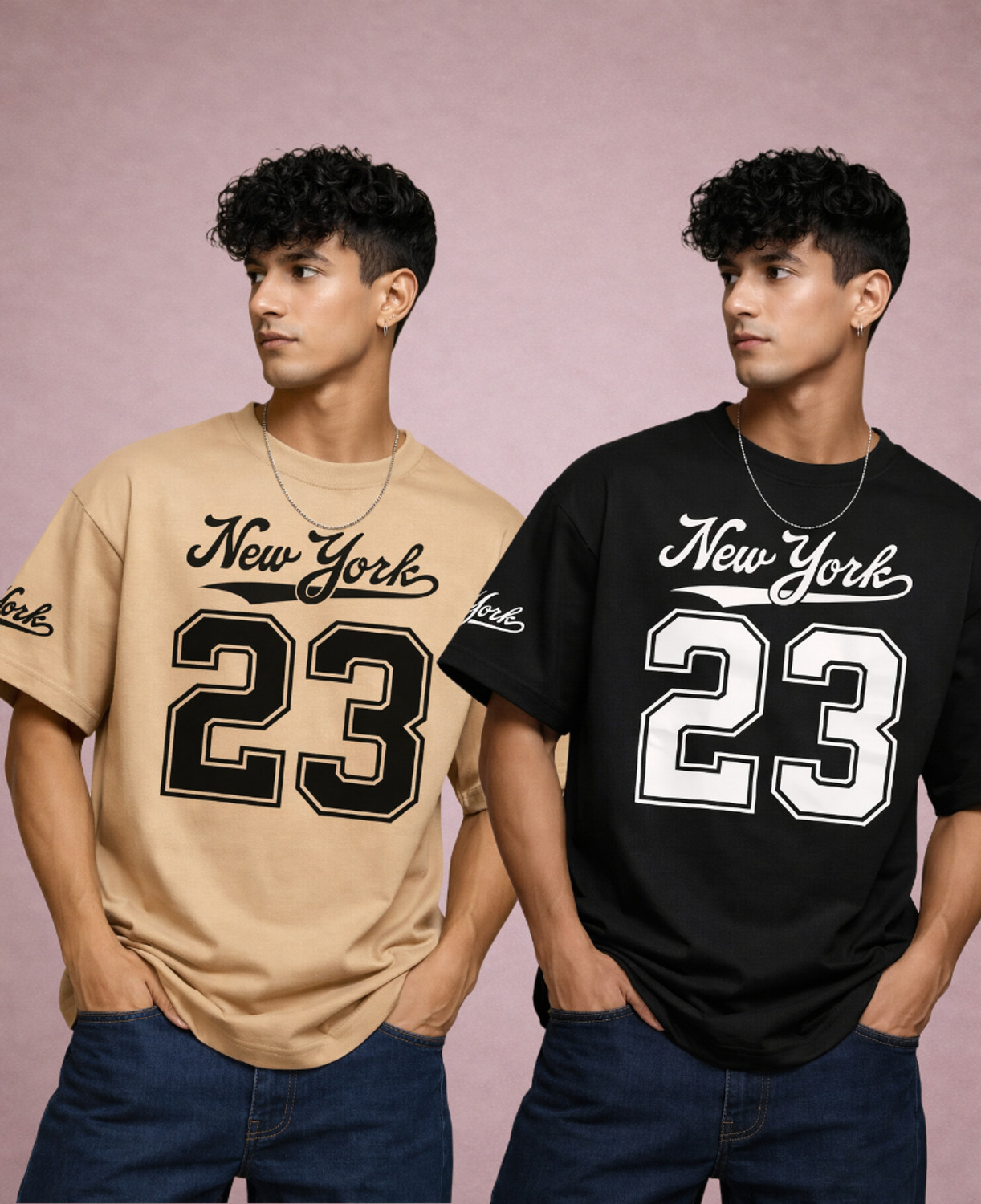 Image of Jump Cuts Men Printed Polo Neck Cotton Blend Brown T-Shirt