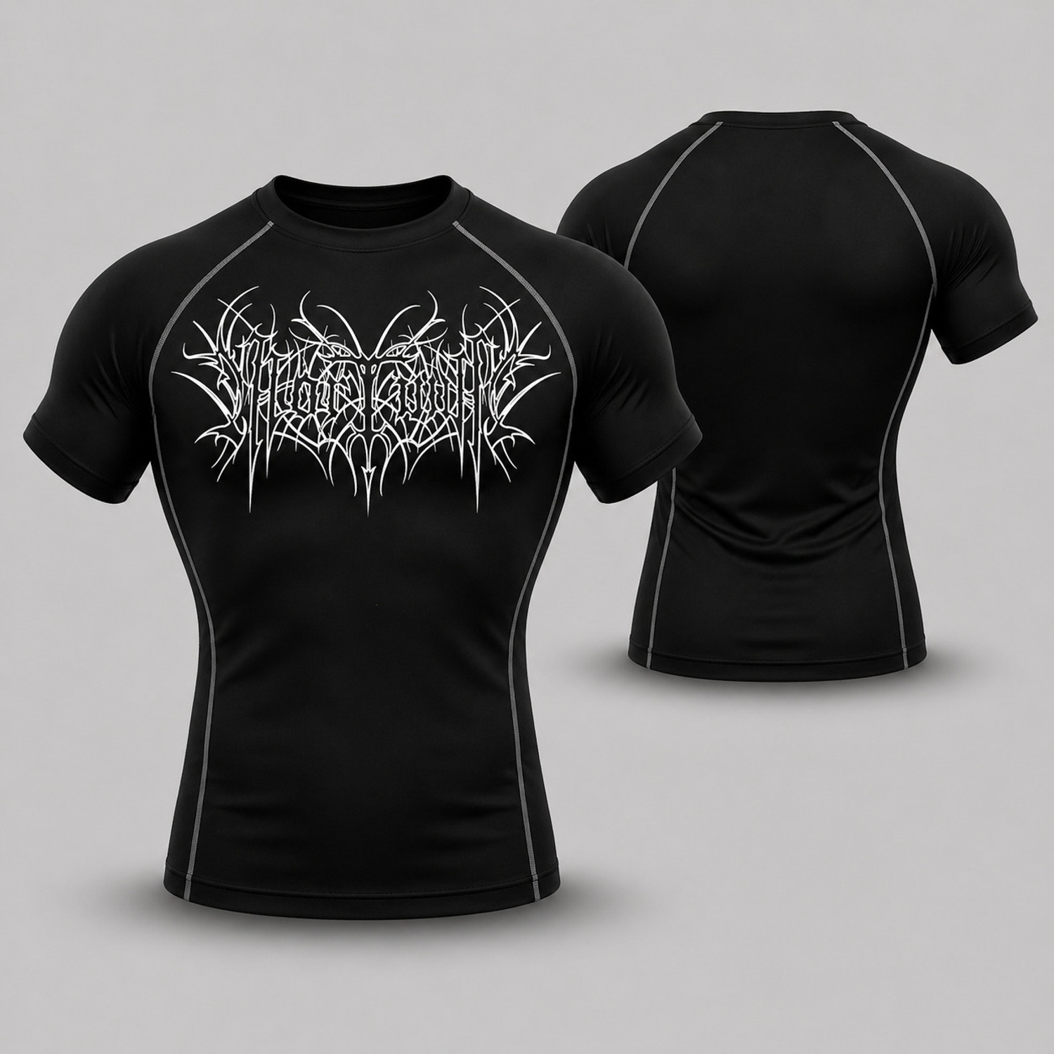 Image of NINQ Men Solid Round Neck Nylon Black T-Shirt
