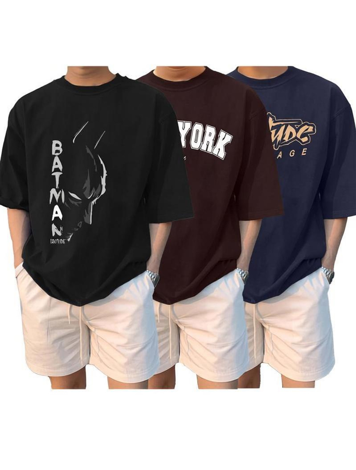 Leotude Men Printed Cotton Blend Multicolor T-Shirt - Image 1