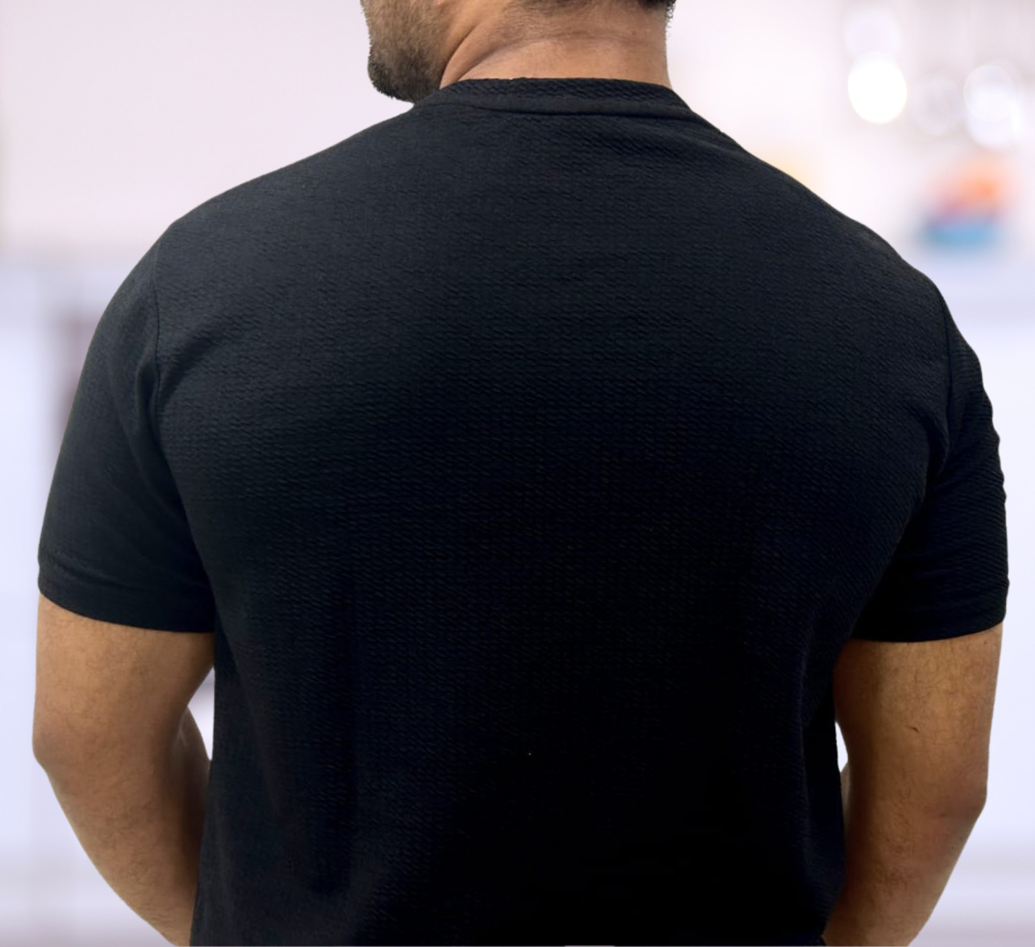 Image of LAVRON Pack of 2 Men Solid Crew Neck Cotton Blend Black, Grey T-Shirt