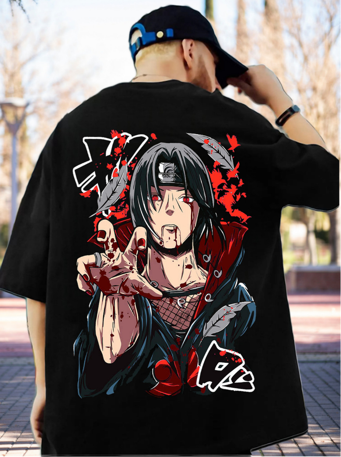 ZENTIK Printed Men Round Neck Black T-Shirt - Image 3