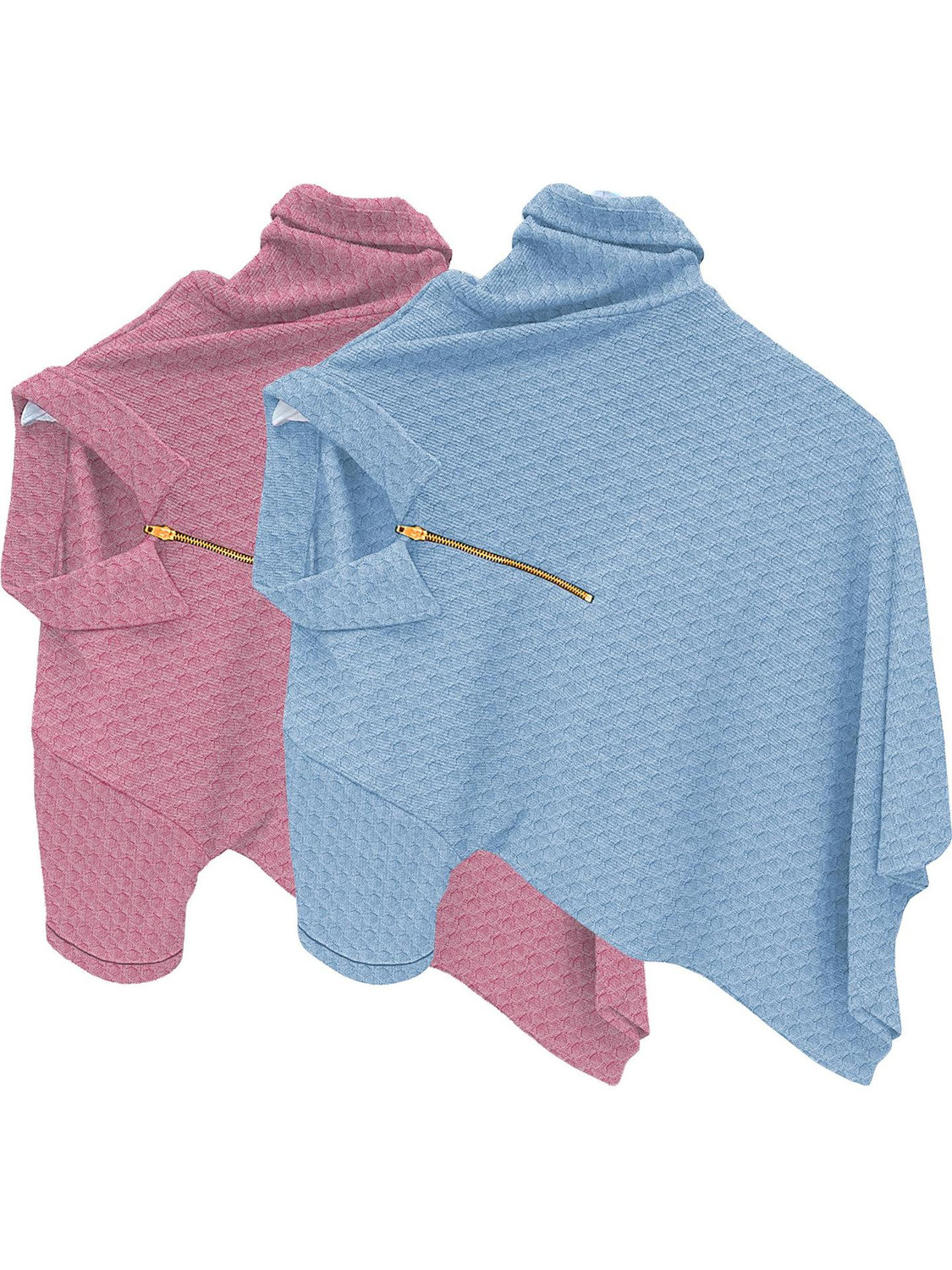 KAJARU Men Zip Neck Pink T-Shirt Pack of 2 - Image 6