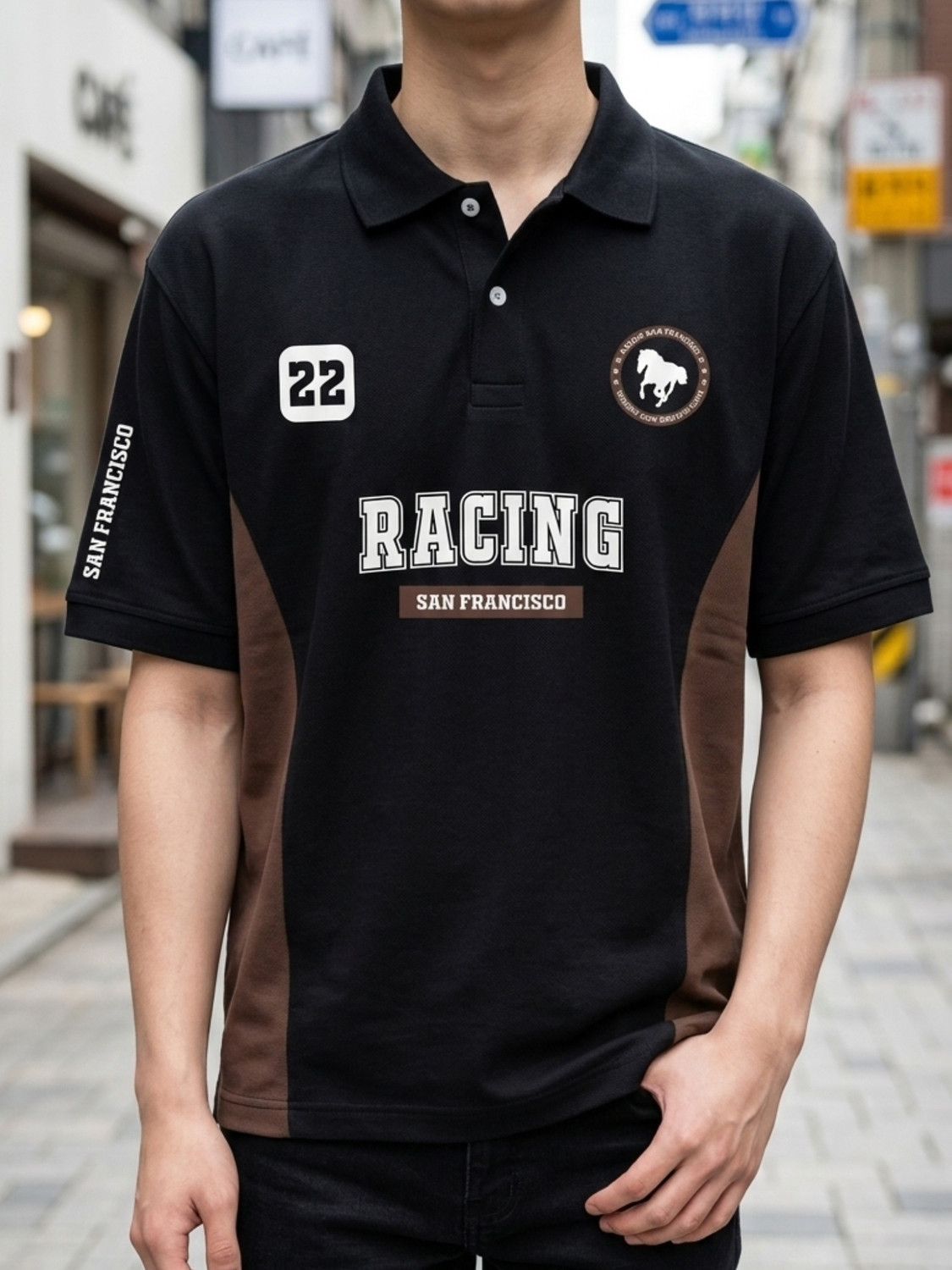 Jump Men Black Cotton Blend T-Shirt - Image 1