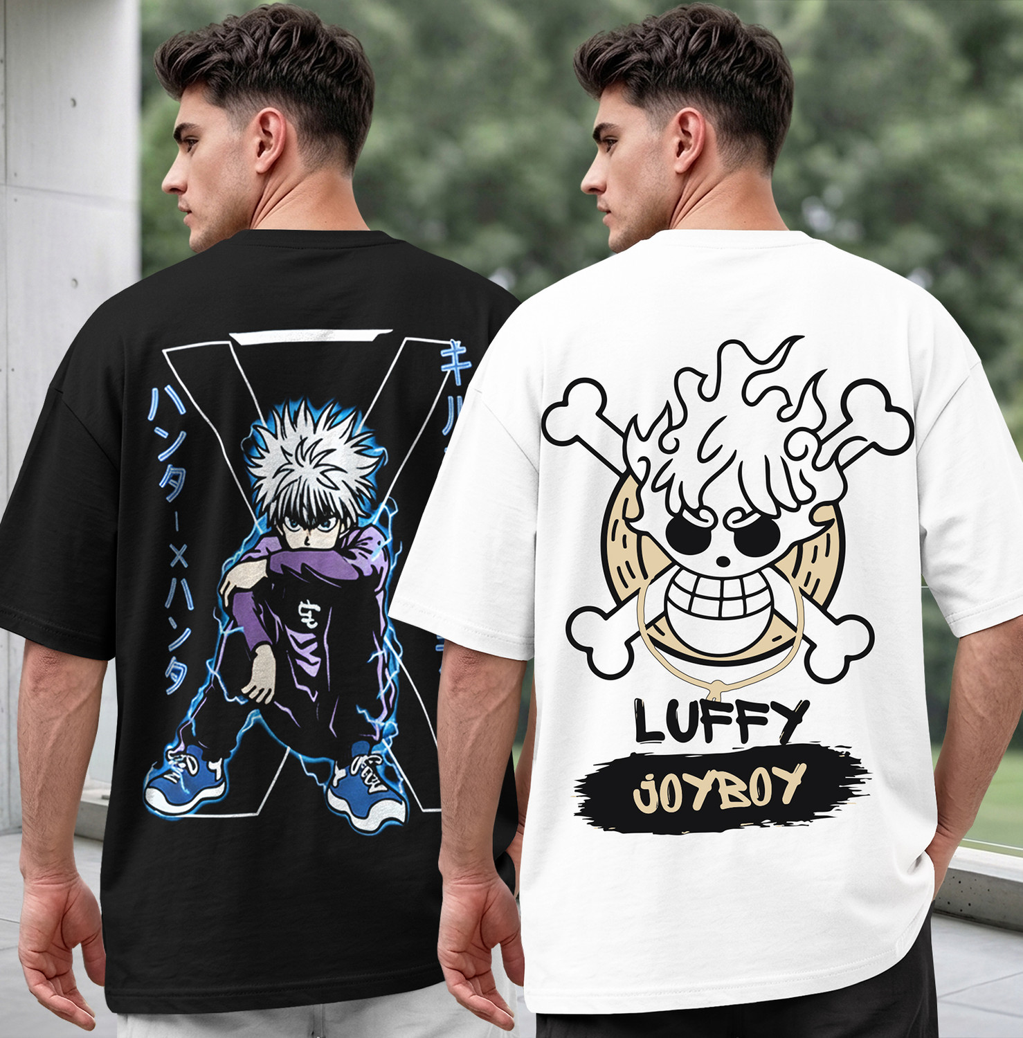 Image of Crazybee - CB Men Graphic Print Round Neck Pure Cotton Beige T-Shirt