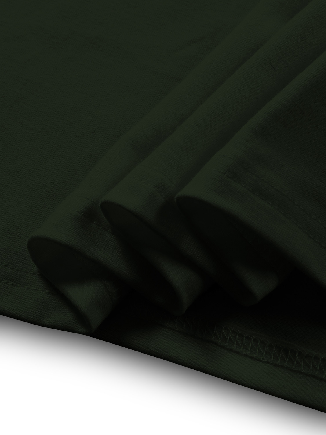Image of TRIPR Men Solid Mandarin Collar Cotton Blend Green T-Shirt