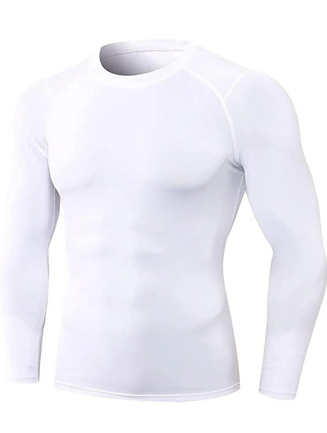 Image of Kyk Men Solid Round Neck Polyester White T-Shirt