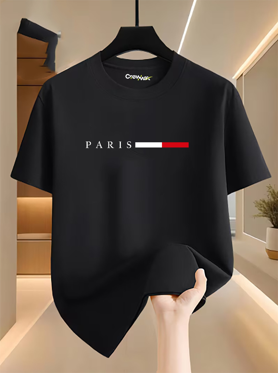 Image of rameshwaram Men Colorblock Round Neck Cotton Blend Multicolor T-Shirt