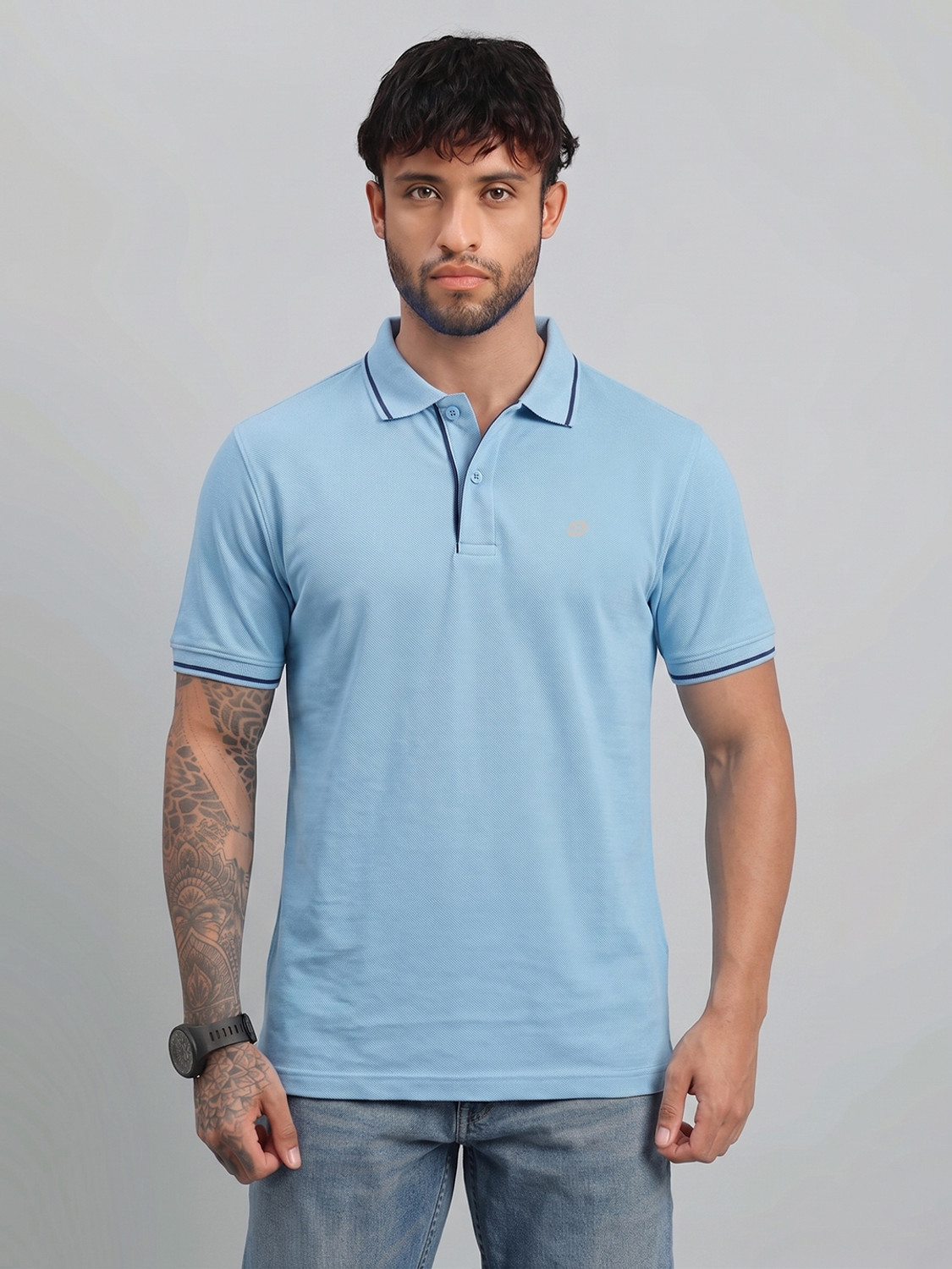 Image of Gildan Men Solid Round Neck Pure Cotton Gold T-Shirt